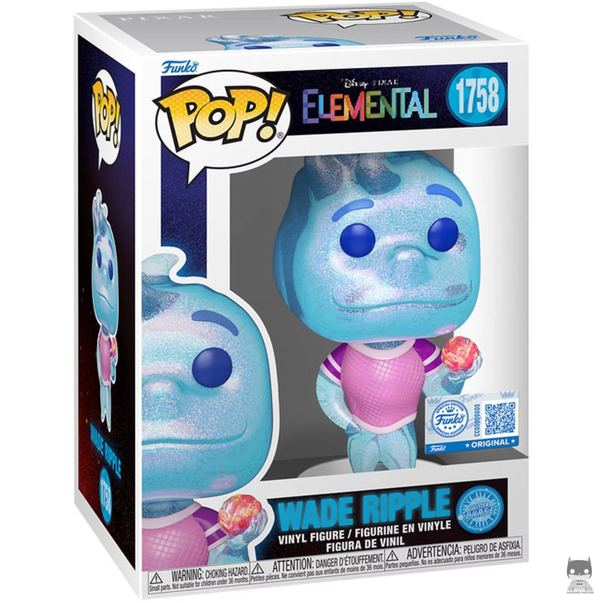 Wade Ripple (Chase & Glitter) Funko Pop! figure in its box