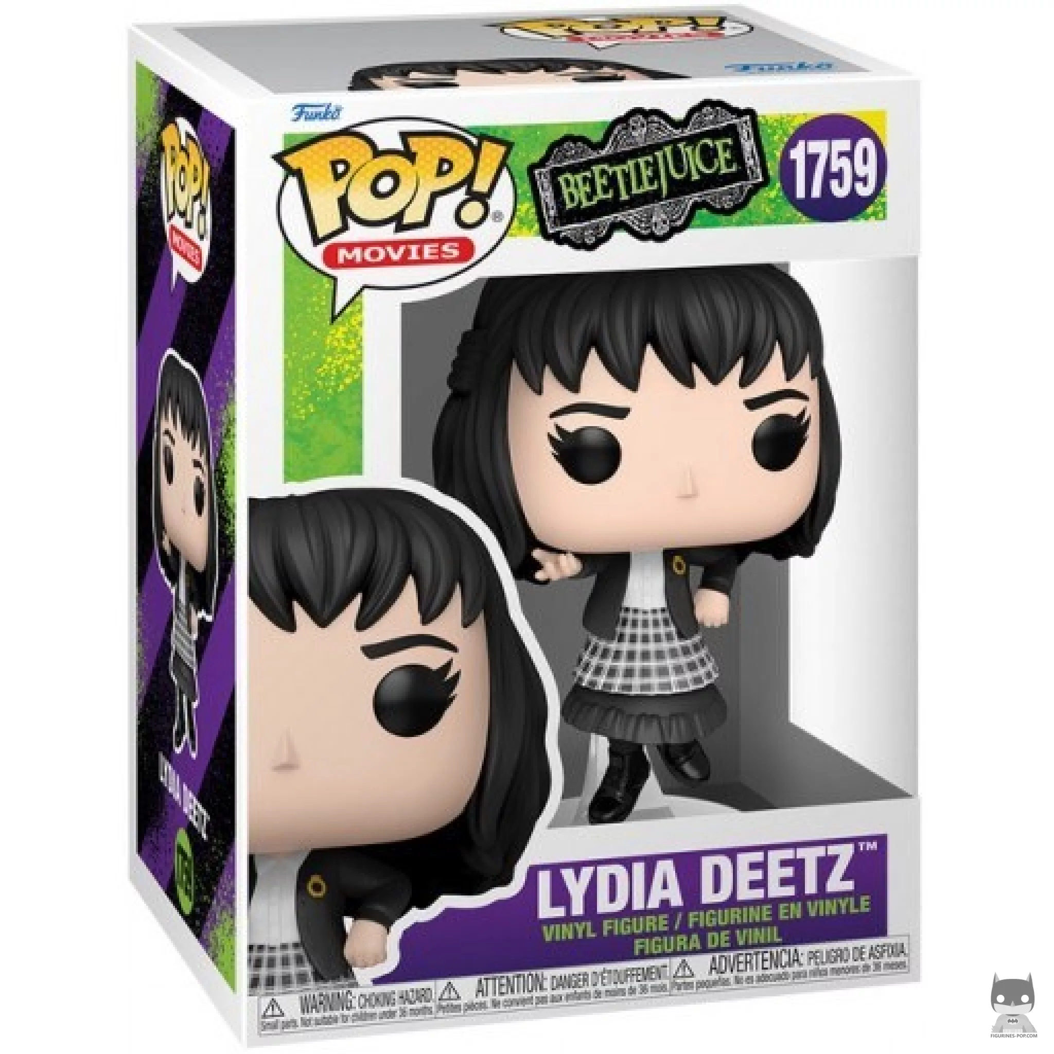 Lydia Deetz Flying Funko Pop! figure in its box