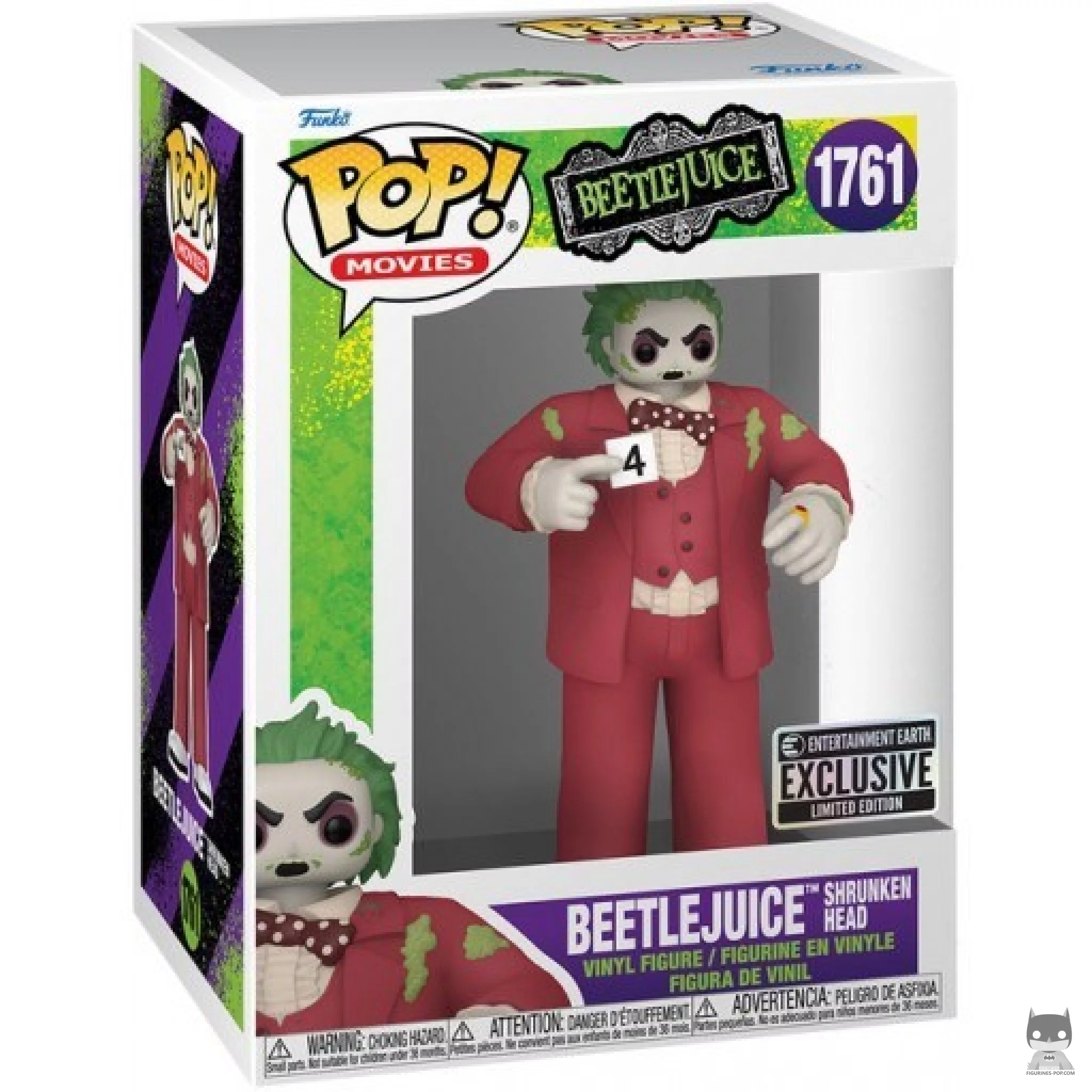 Beetlejuice Shrunken Head Funko Pop! figure in its box