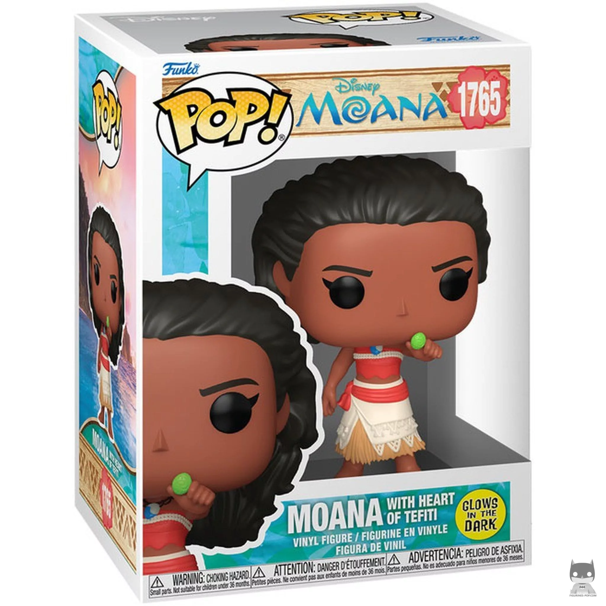 Moana with Heart of Te Fiti (Glow in the Dark) Funko Pop! figure in its box