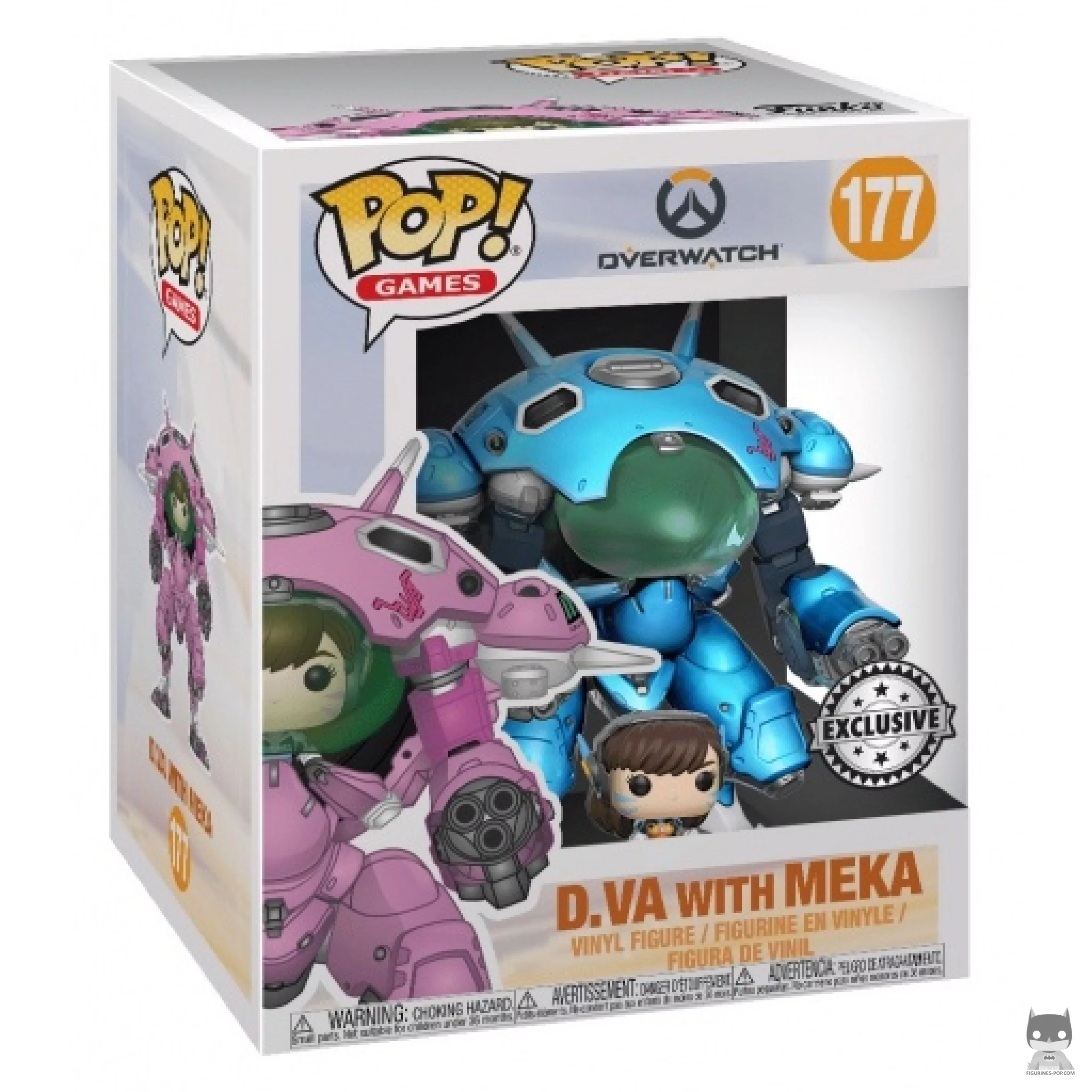 D.Va with Meka (Blueberry Skin) (Supersized) Funko Pop! figure in its box
