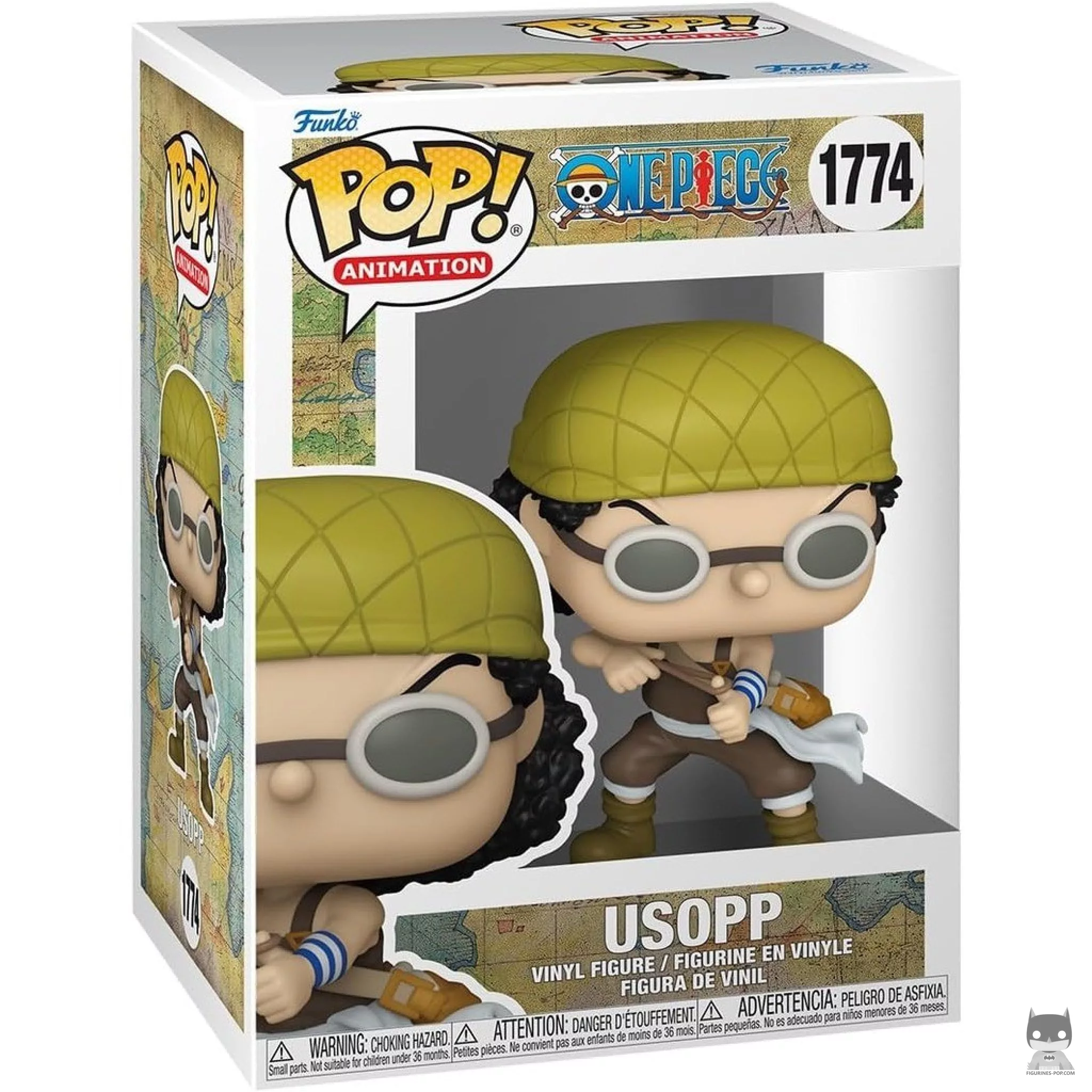 Usopp with Rubber Band Funko Pop! figure in its box
