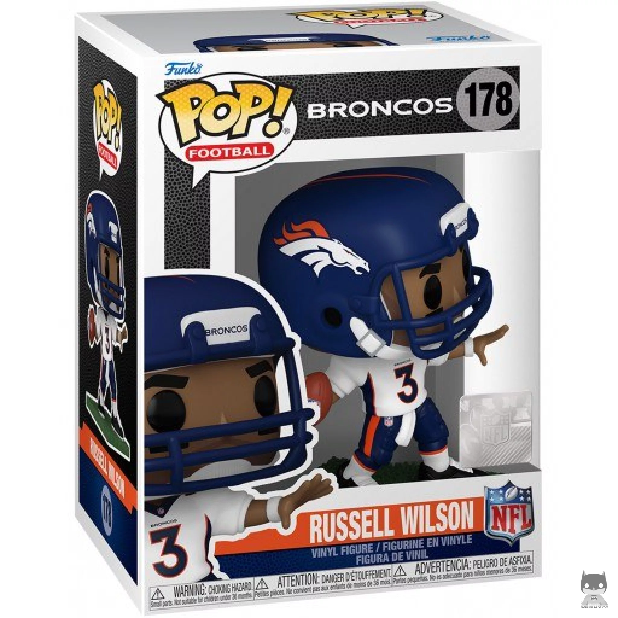 Russel Wilson Funko Pop! figure in its box