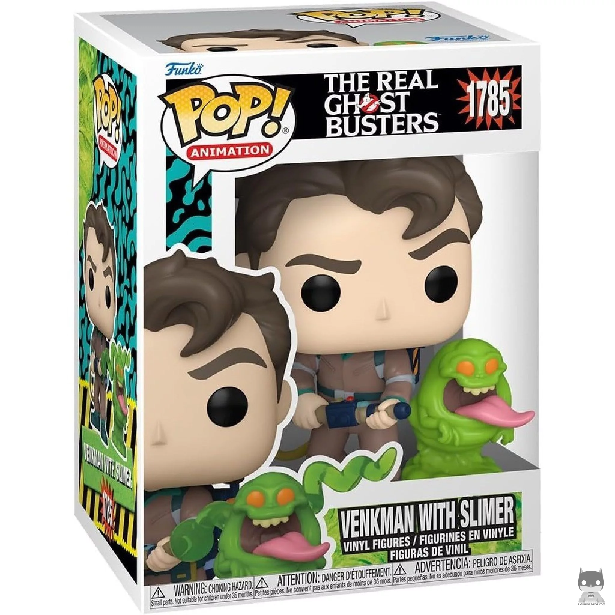 Peter Venkman & Slimer Funko Pop! figure in its box