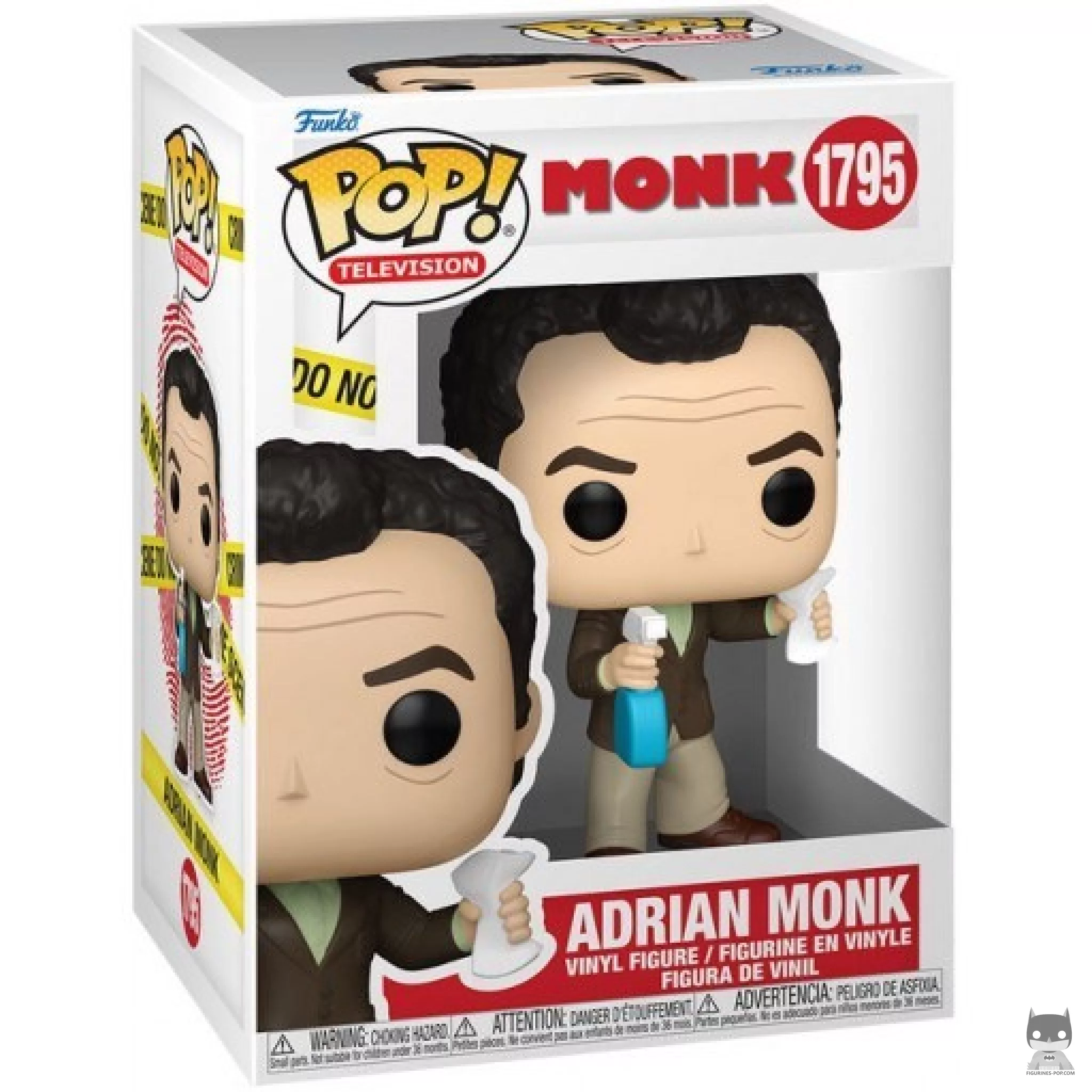Adrian Monk Funko Pop! figure in its box