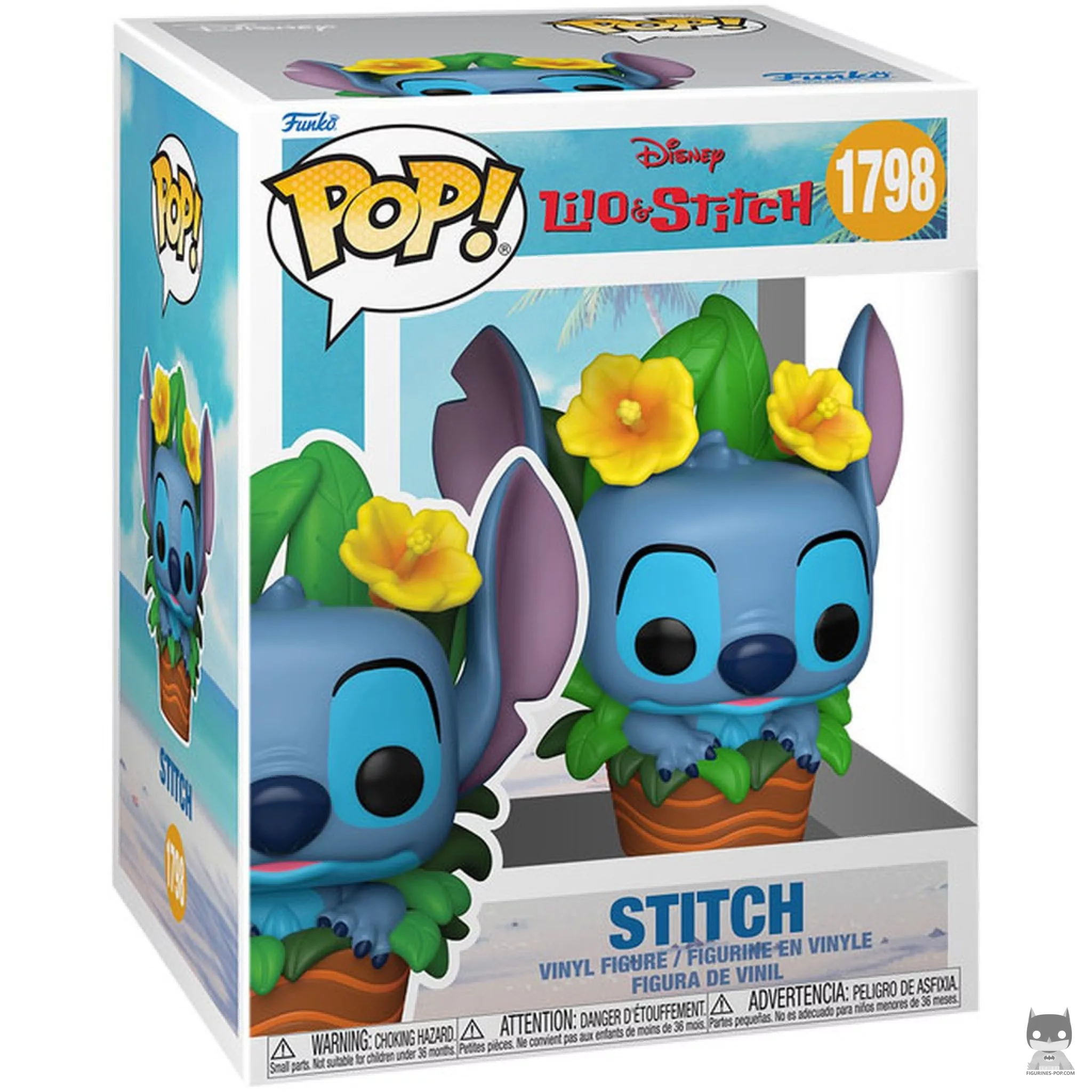 Stitch in potted plant Funko Pop! figure in its box