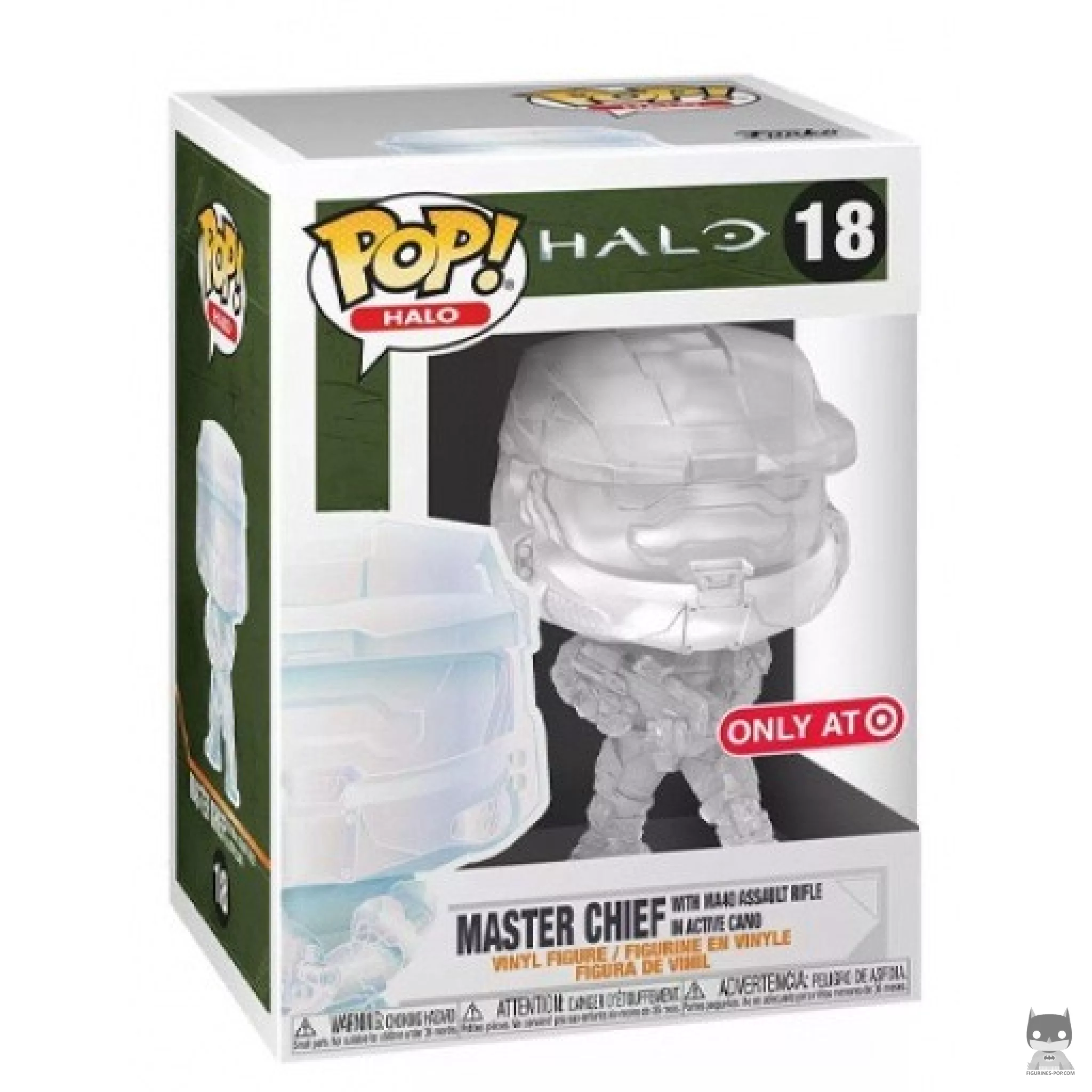 Master Chief with MA40 Assault Rifle (Active Camo) Funko Pop! figure in its box
