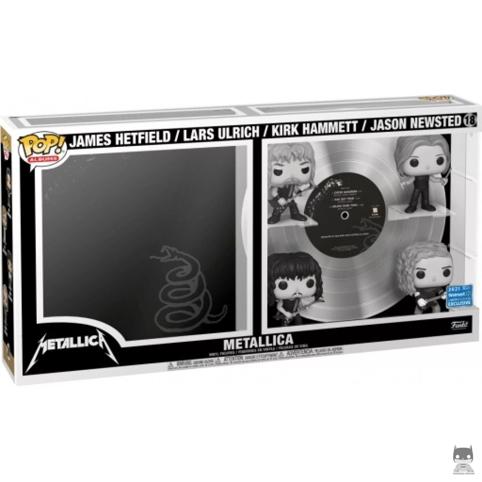 Metallica : Black Album (James Hetfield, lars Ulrich, Kirk Hammett & Jason Newsted) Funko Pop! figure in its box