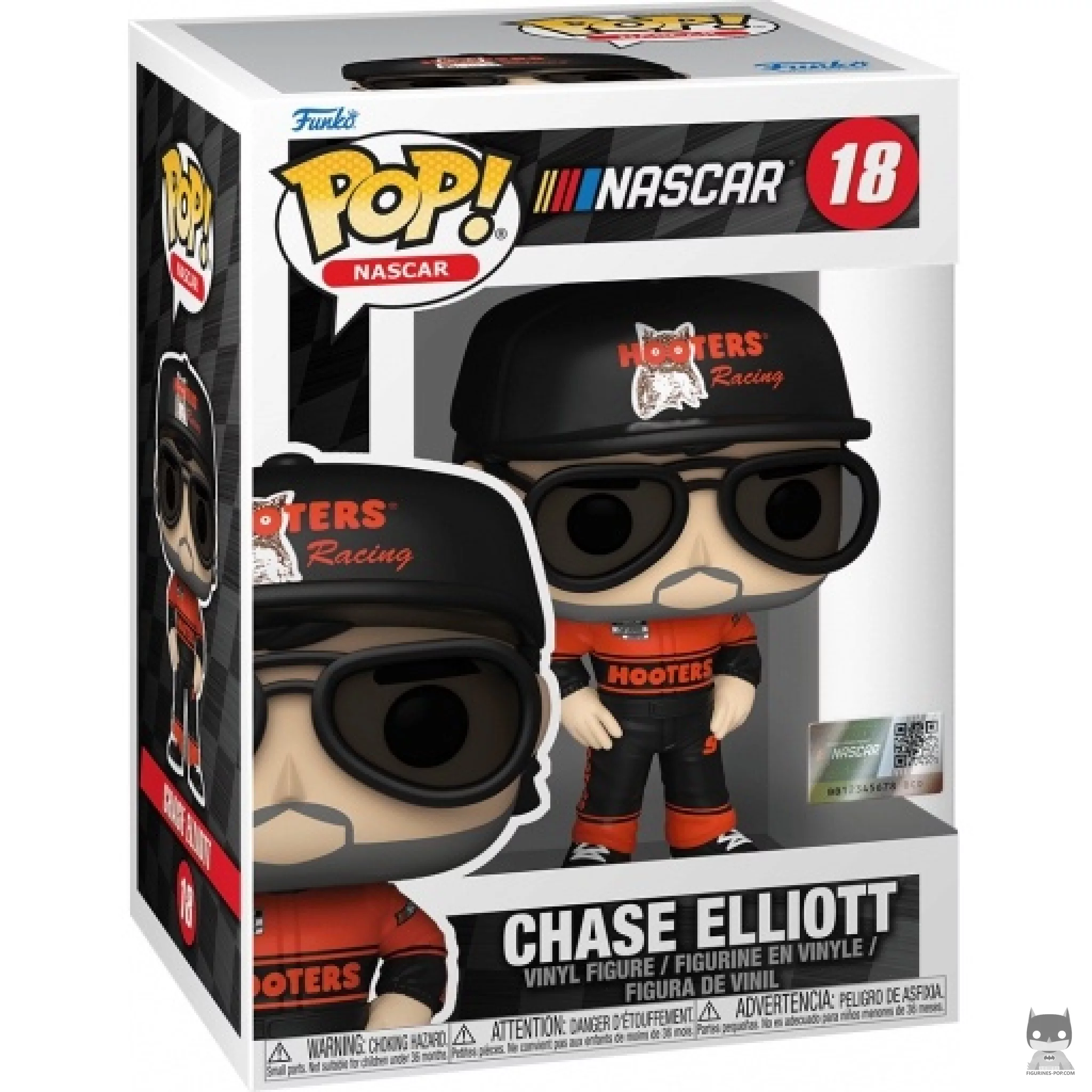 Chase Elliot Funko Pop! figure in its box