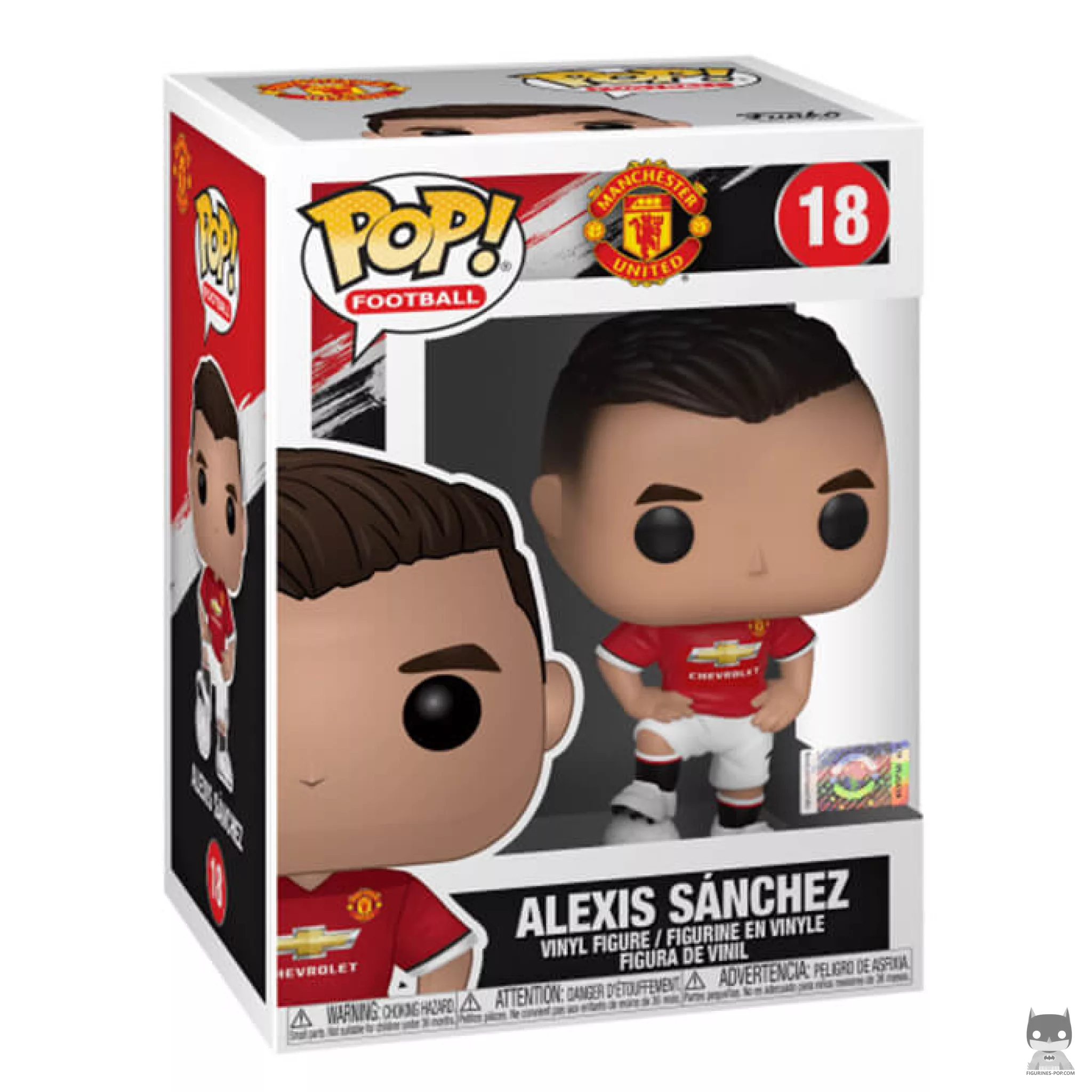 Alexis Sanchez (Manchester United) Funko Pop! figure in its box