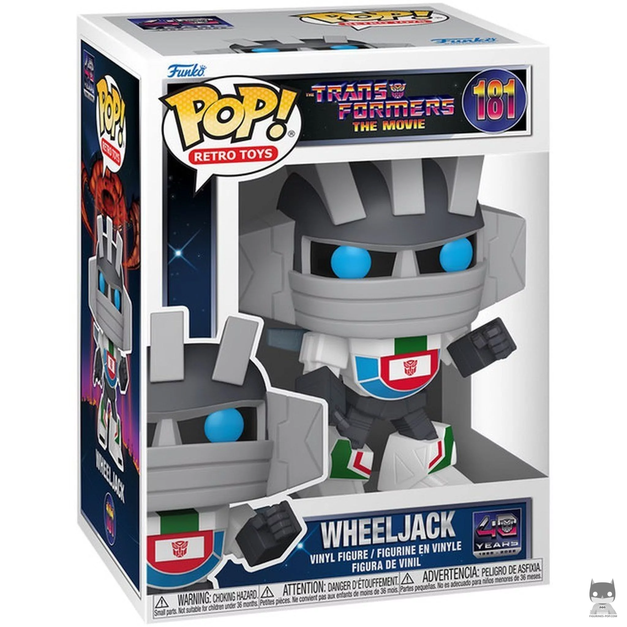 Wheeljack Funko Pop! figure in its box