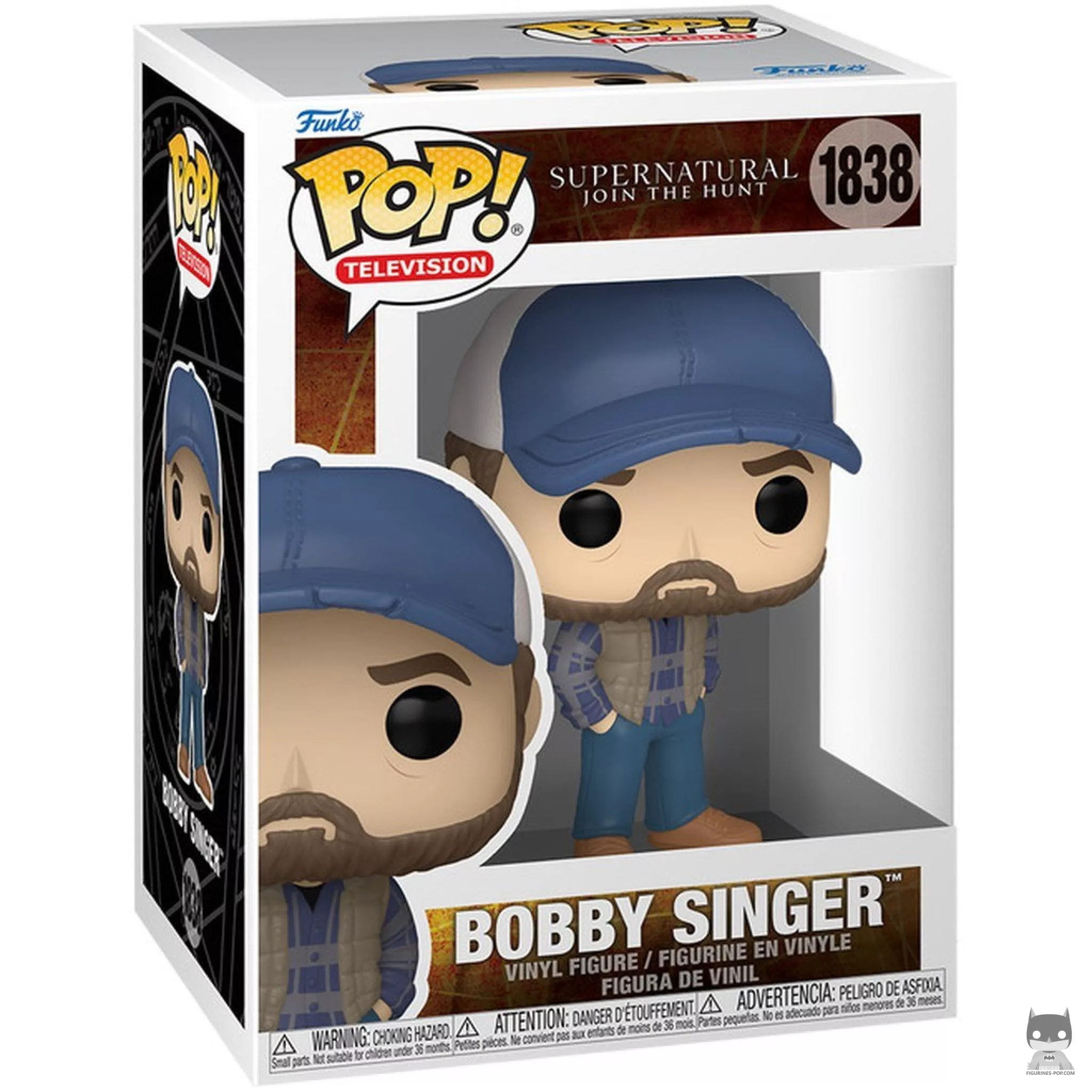 Bobby Singer Funko Pop! figure in its box