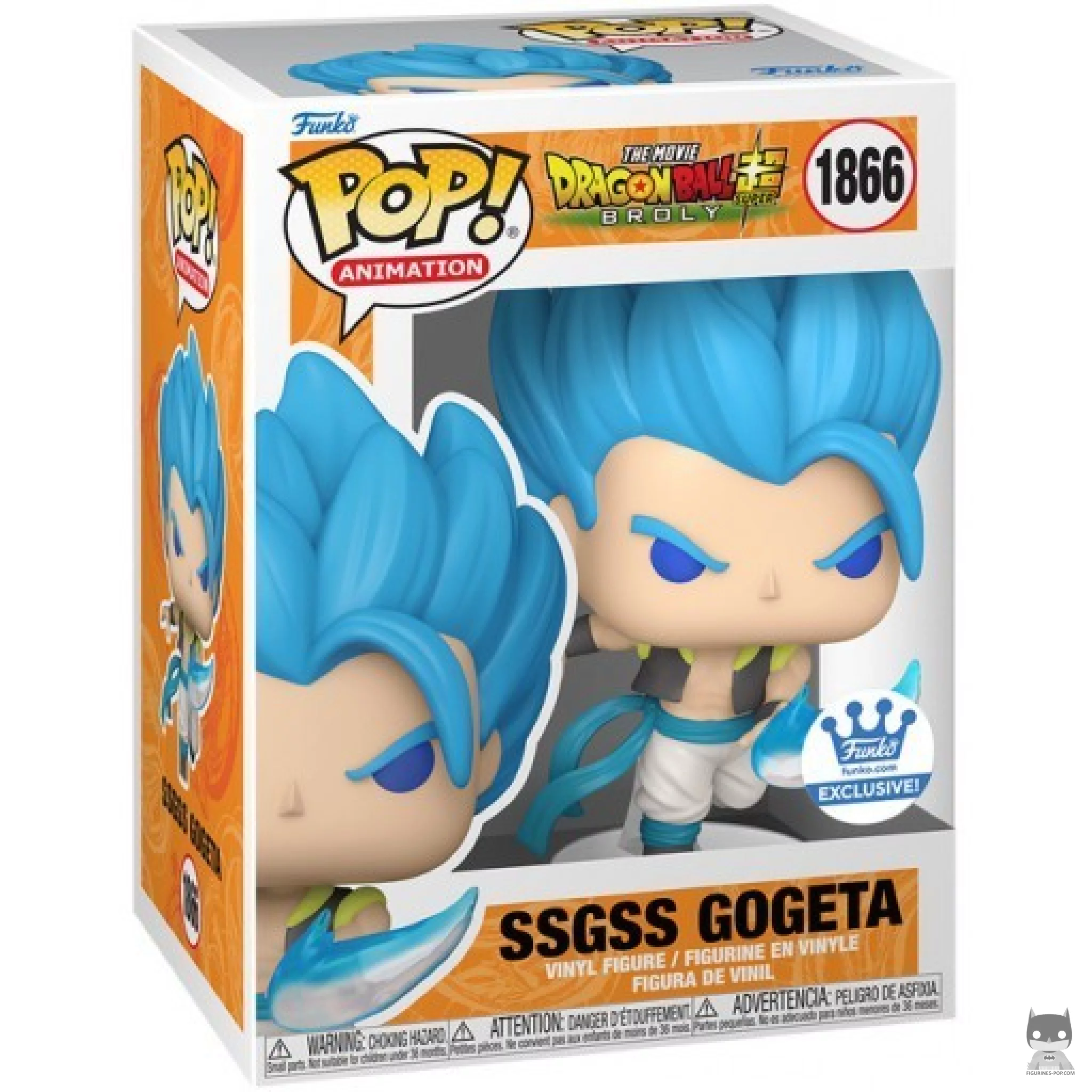 Gogeta Super Saiyan Blue Funko Pop! figure in its box