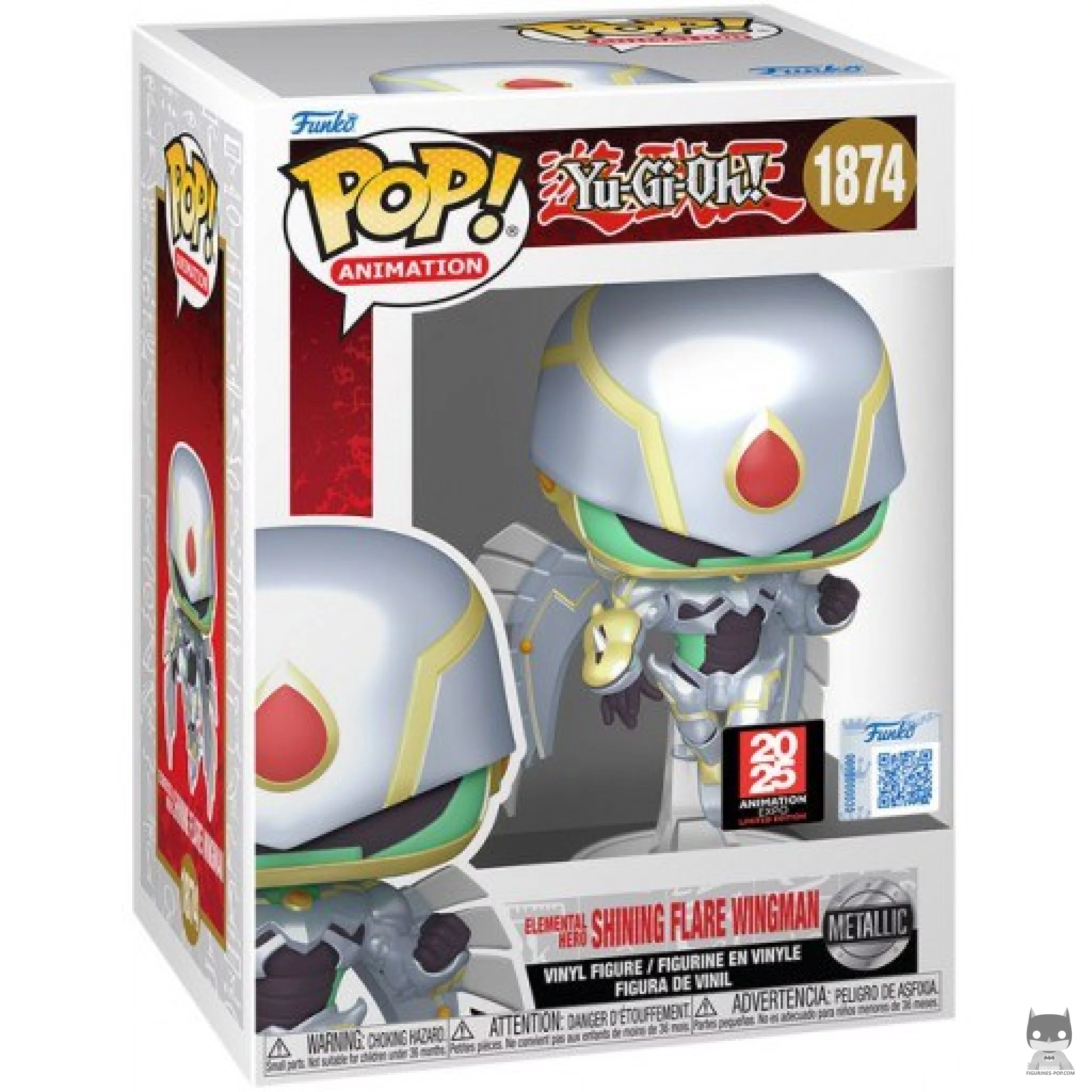 Elemental Hero Shining Flare Wingman Funko Pop! figure in its box