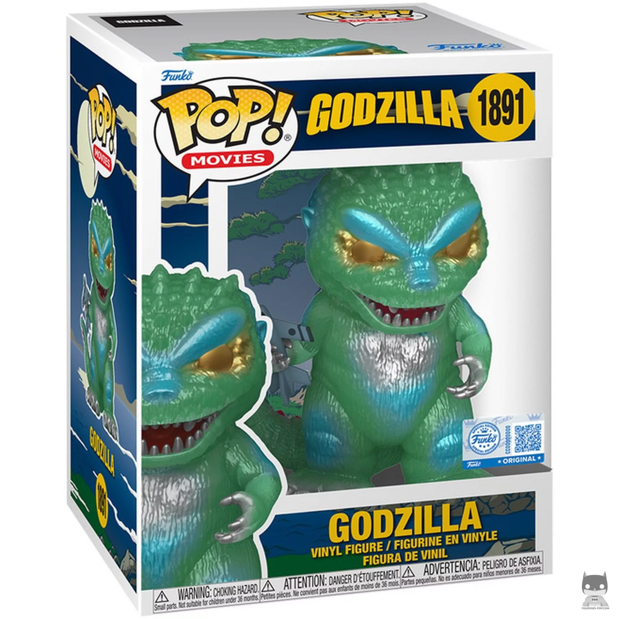 Godzilla (Translucent Green) Funko Pop! figure in its box