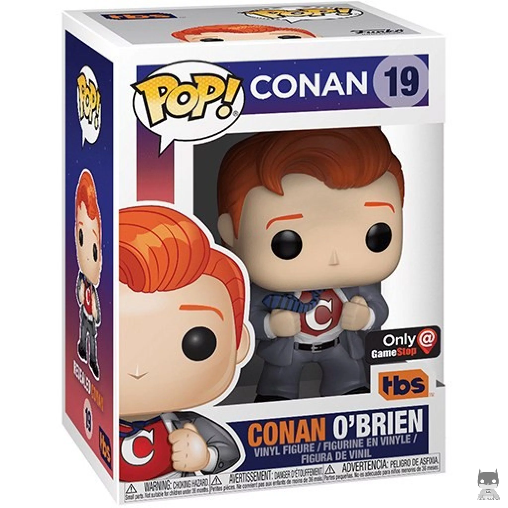Conan O'Brien as Superhero Funko Pop! figure in its box