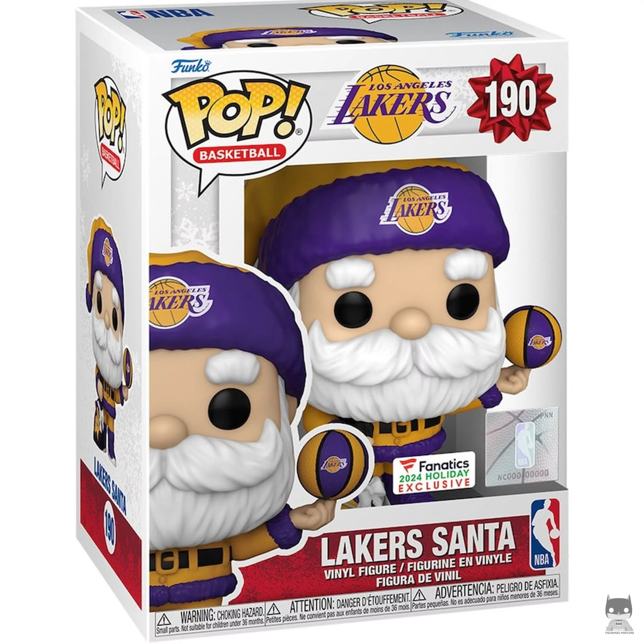 Lakers Santa Funko Pop! figure in its box