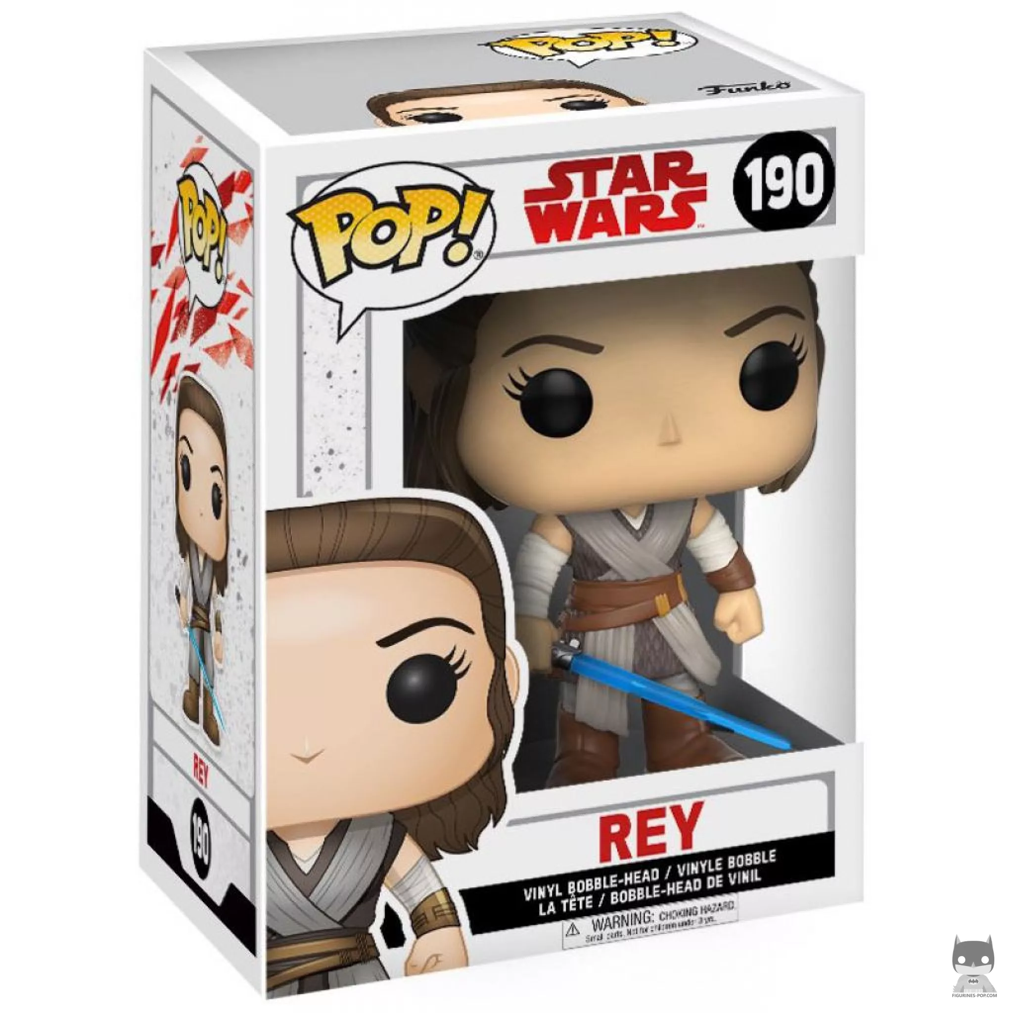 Rey Funko Pop! figure in its box