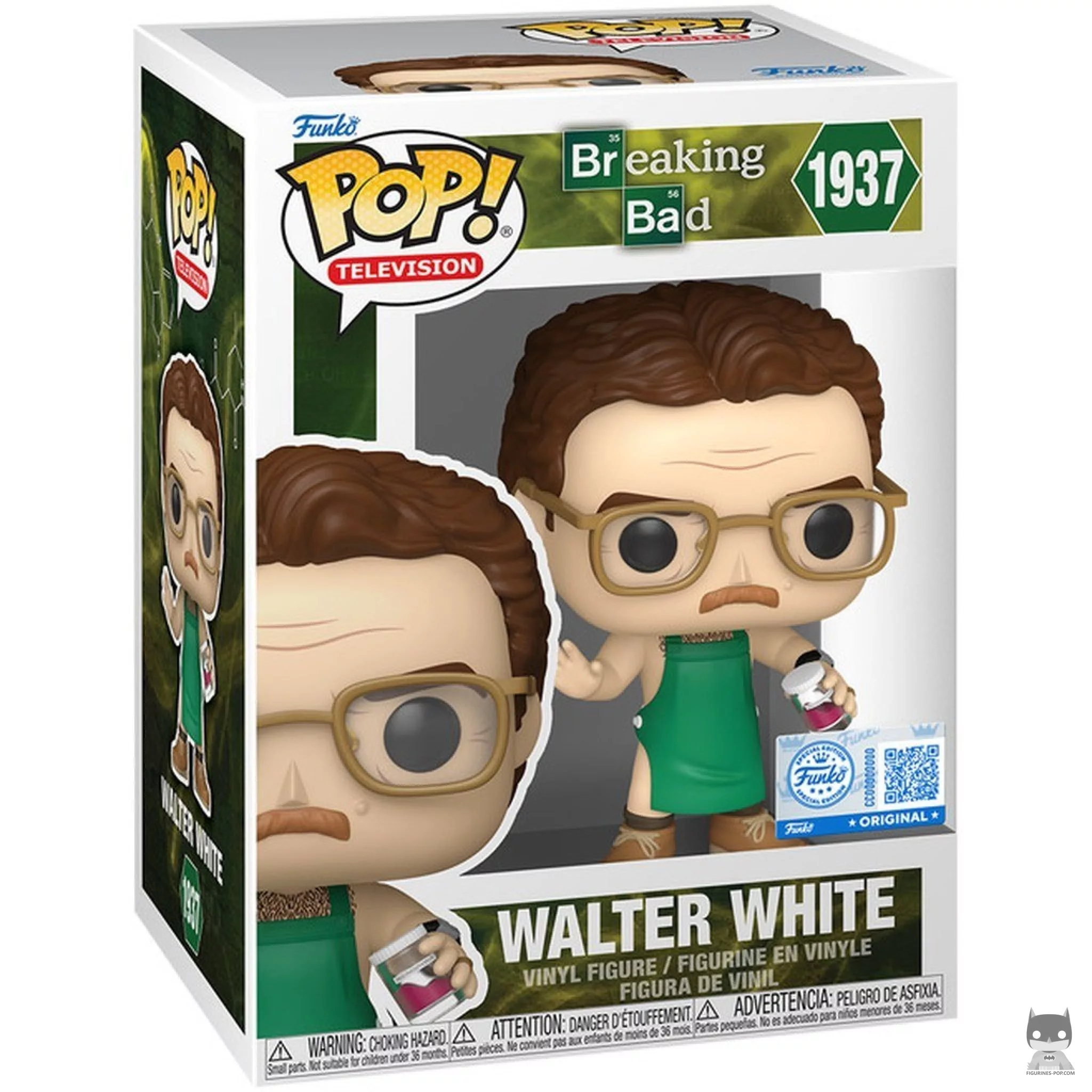 Walter White in green apron Funko Pop! figure in its box