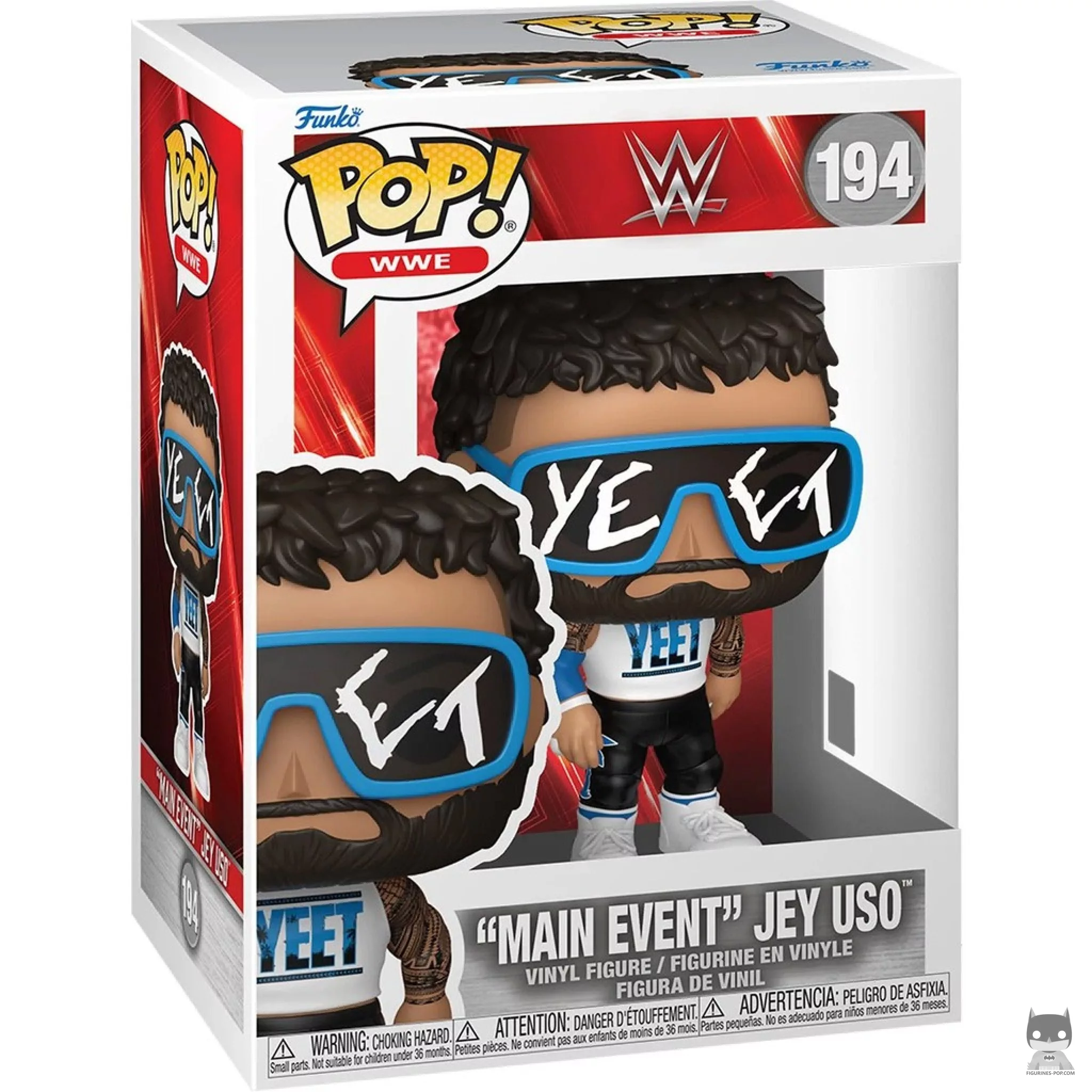 "Main Event" Jey Uso Funko Pop! figure in its box