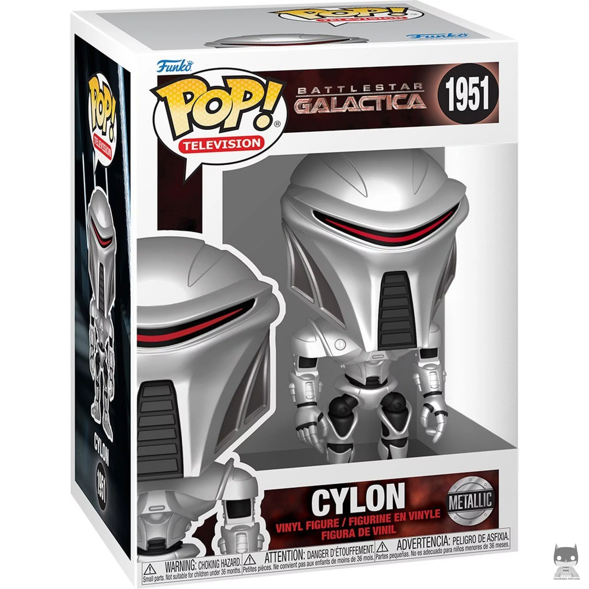 Cylon (Metallic) Funko Pop! figure in its box