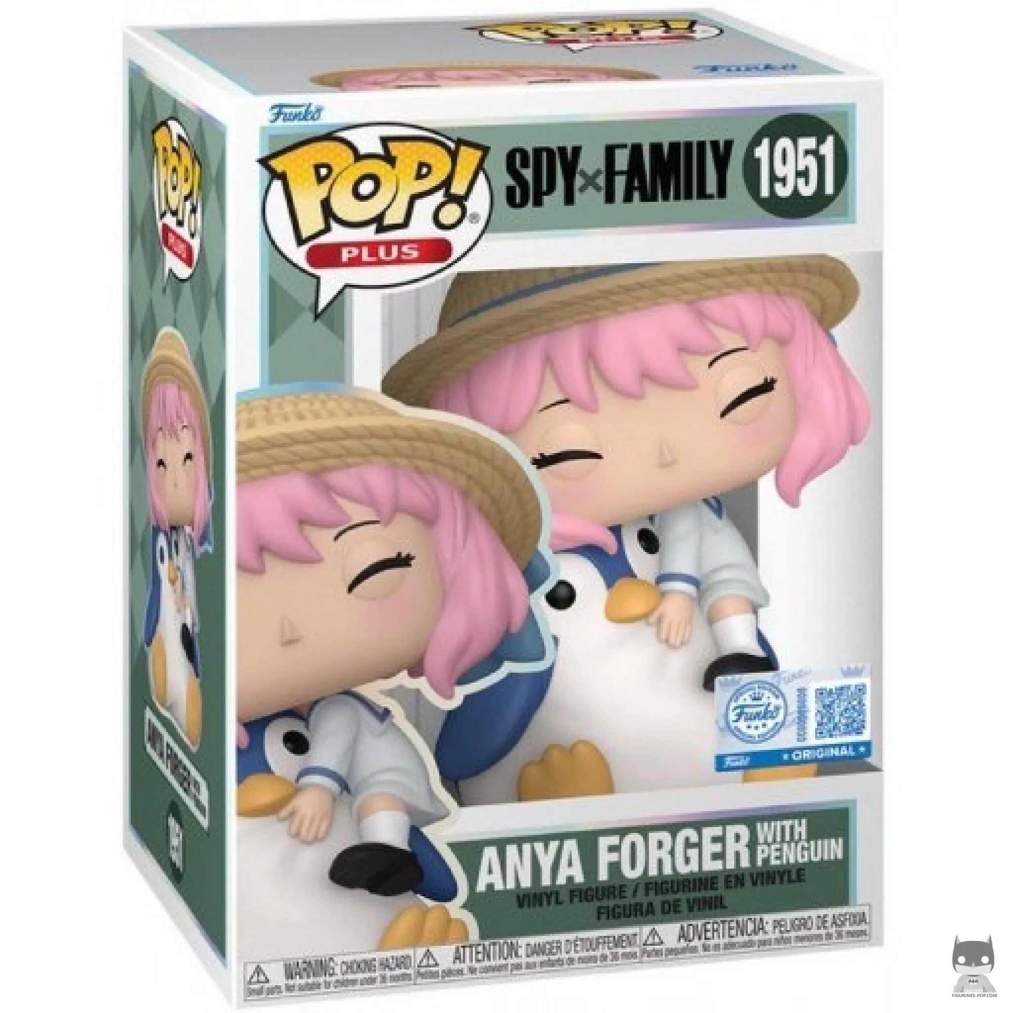 Anya Forger with Penguin Funko Pop! figure in its box