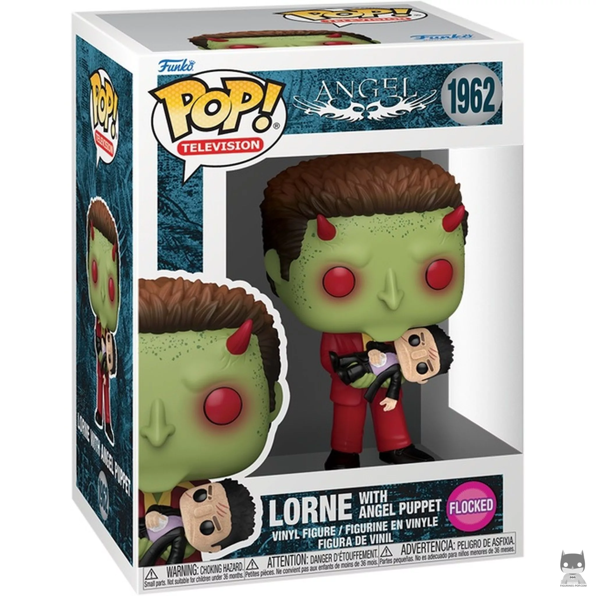 Lorne with Angel Puppet (Flocked) Funko Pop! figure in its box