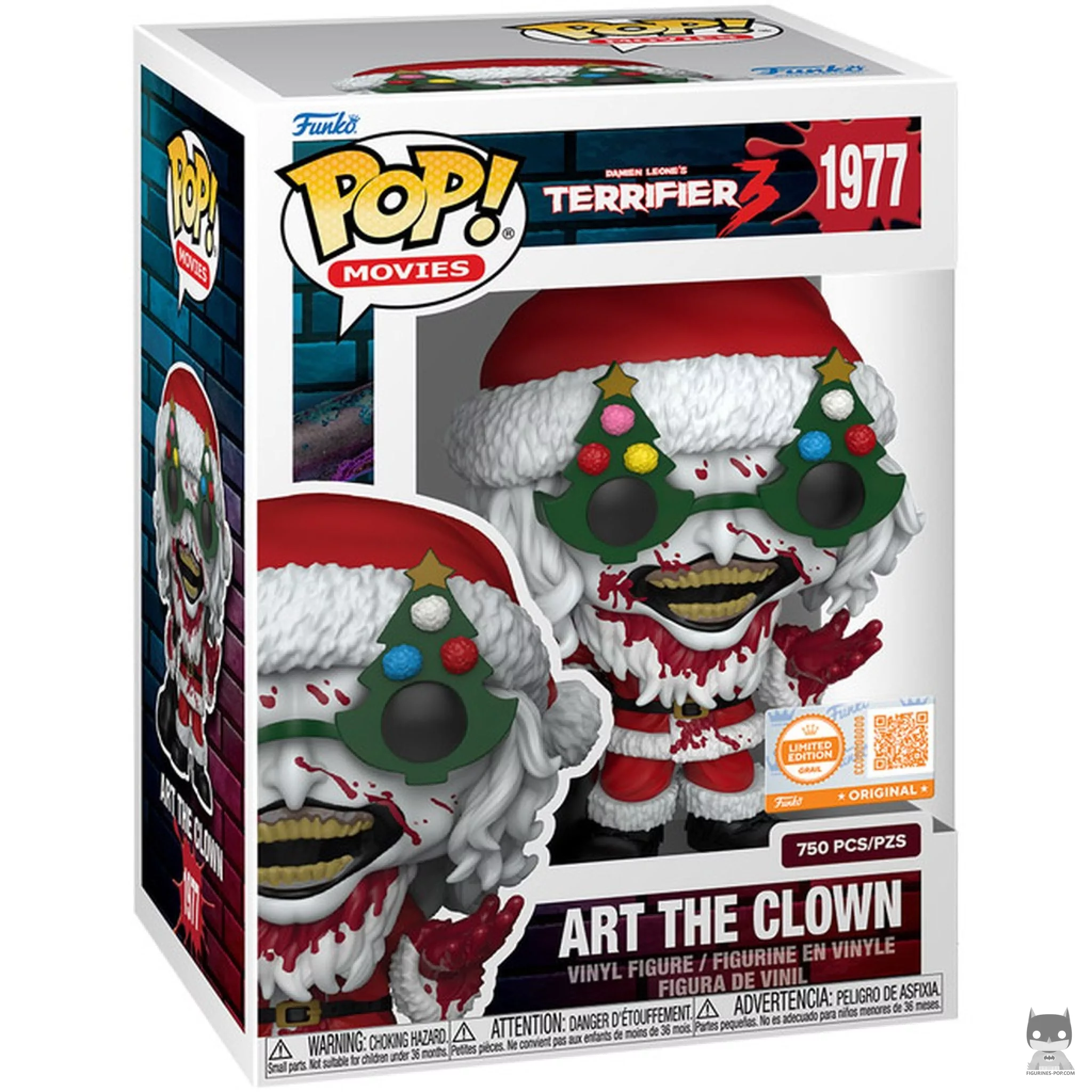 Art the Clown in Santa suit (Bloody) Funko Pop! figure in its box