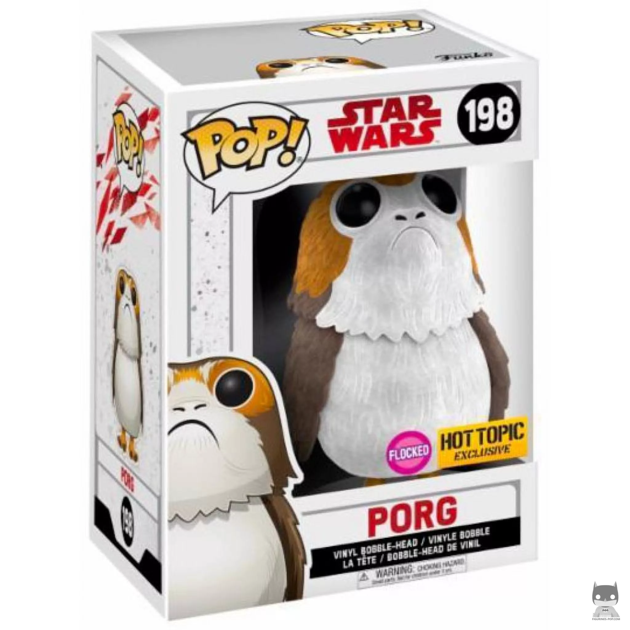 Porg (Flocked) Funko Pop! figure in its box