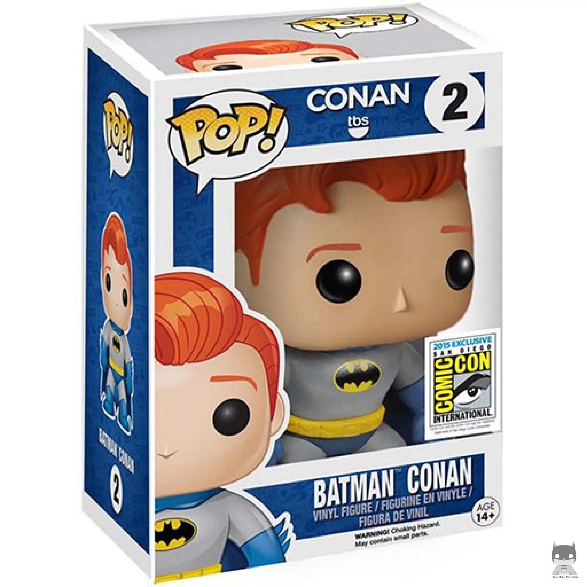 Conan O'Brien as Batman Funko Pop! figure in its box