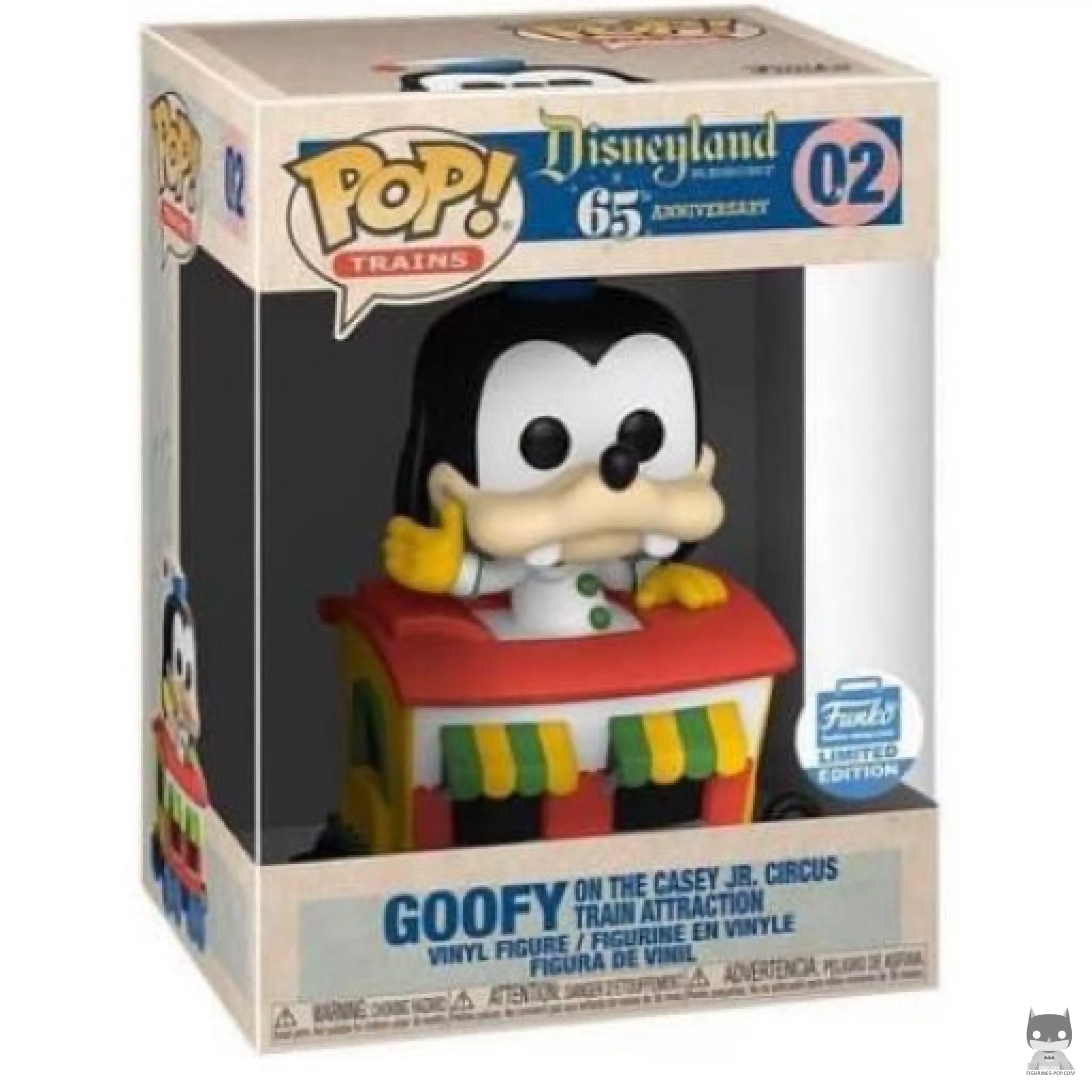 Goofy on the Casey JR. Circus Train Attraction Funko Pop! figure in its box
