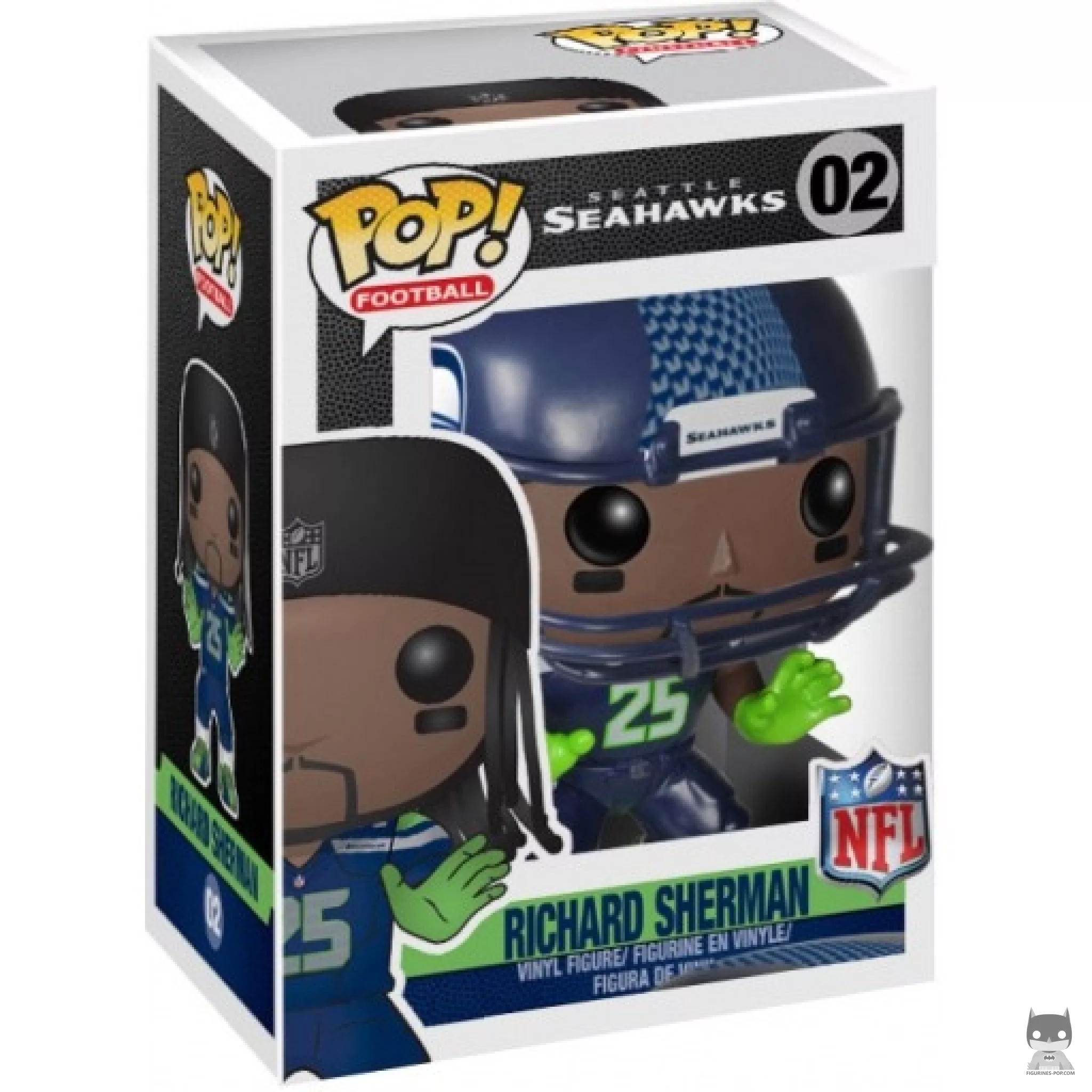 Richard Sherman Funko Pop! figure in its box