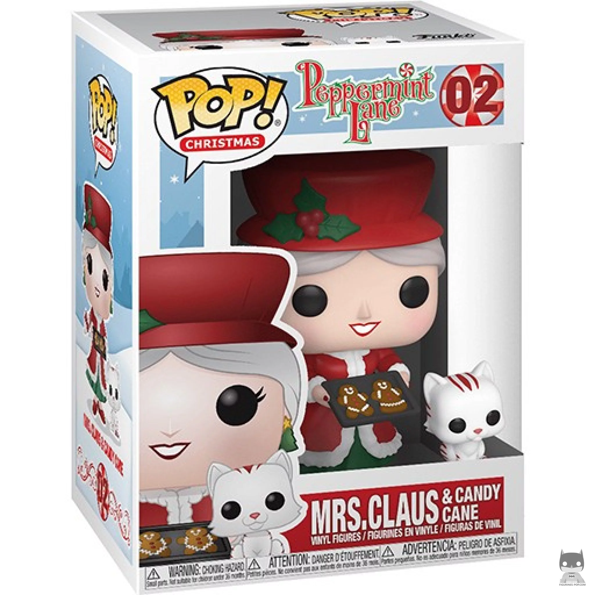 Mrs. Claus & Candy Cane Funko Pop! figure in its box