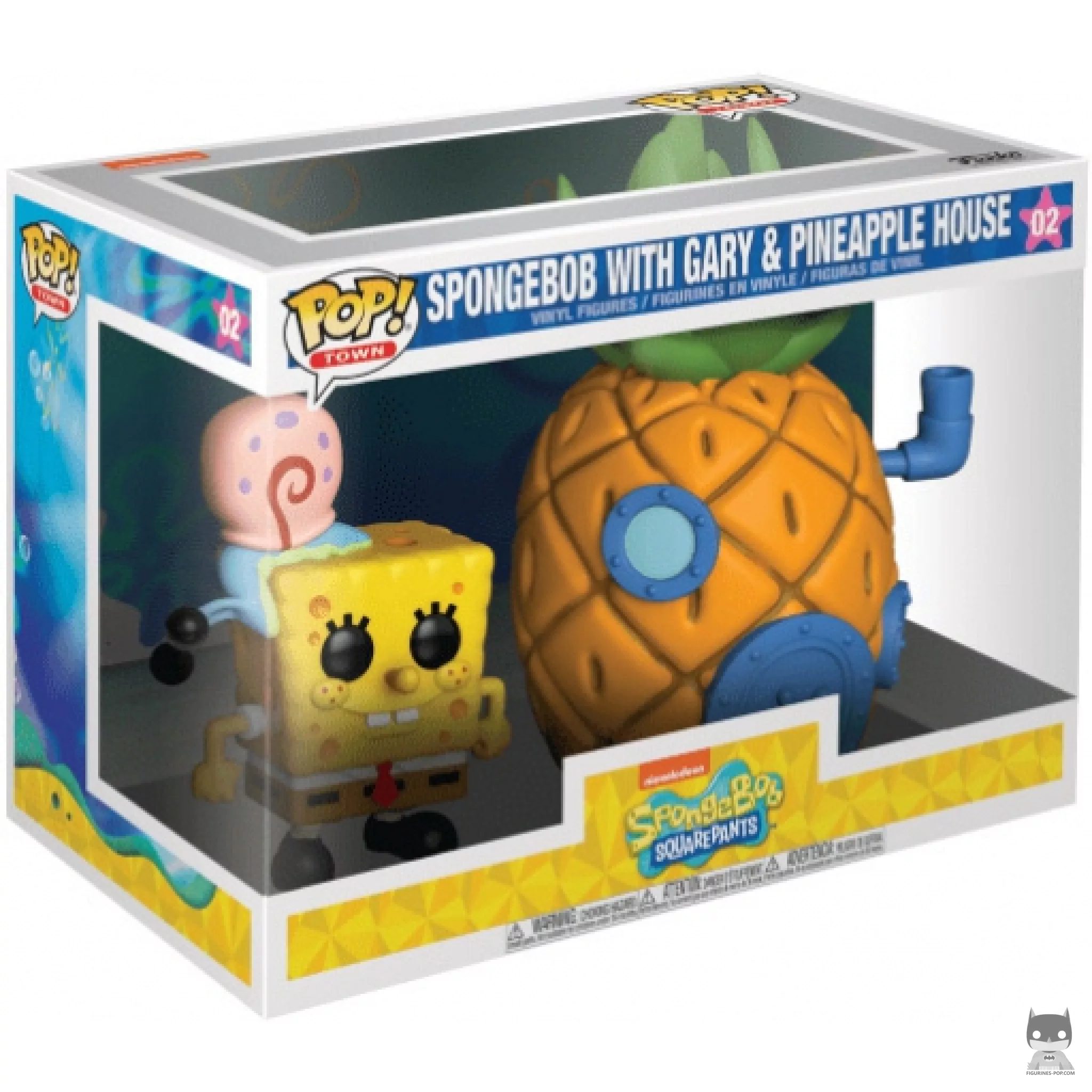 Spongebob with Gary & Pineapple House Funko Pop! figure in its box