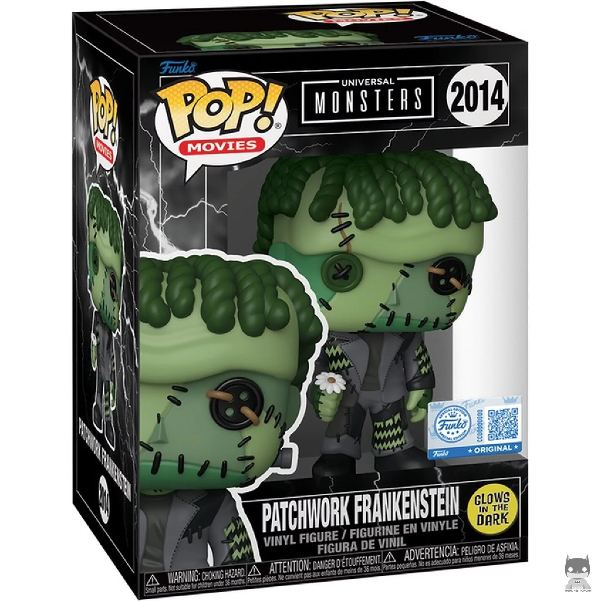 Patchwork Frankenstein (Glow in the Dark) Funko Pop! figure in its box
