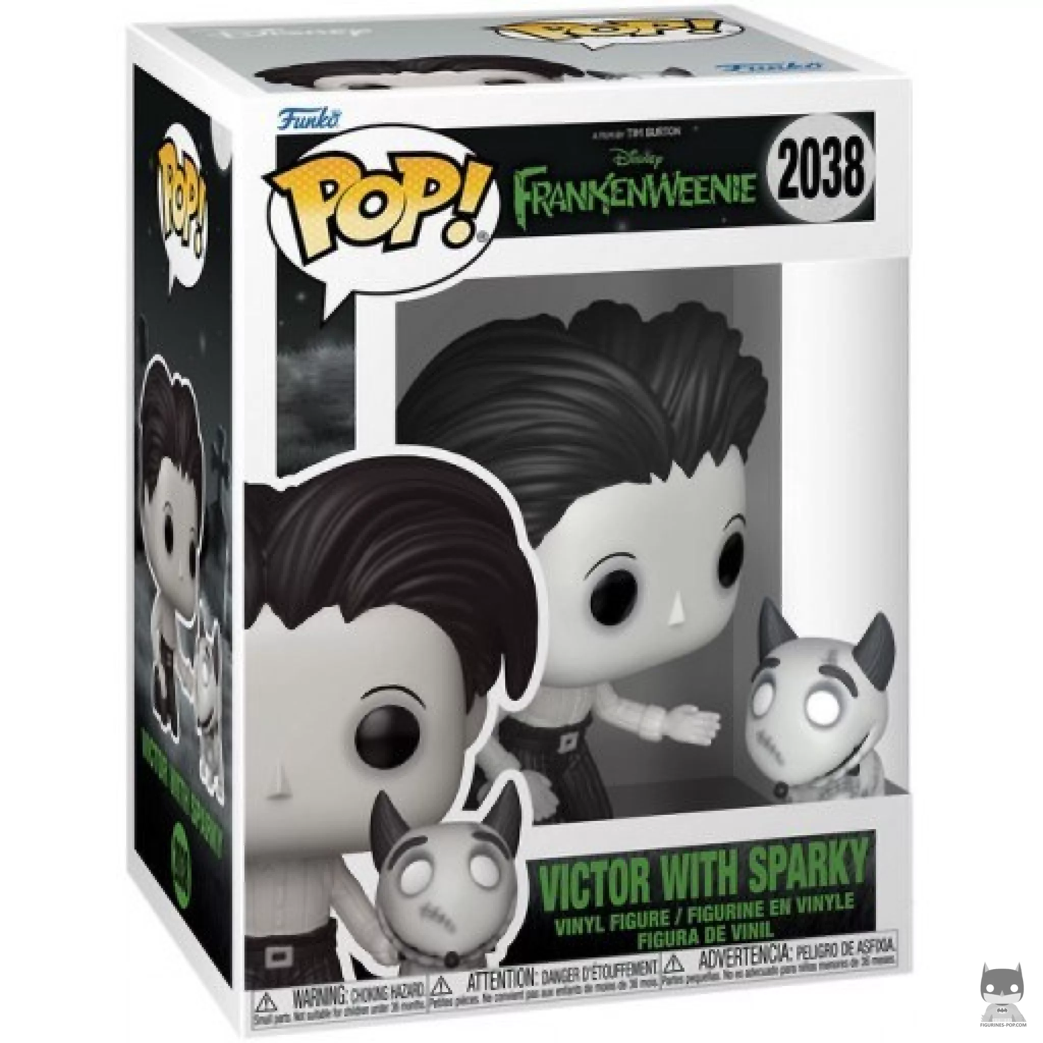 Victor with Sparky Funko Pop! figure in its box