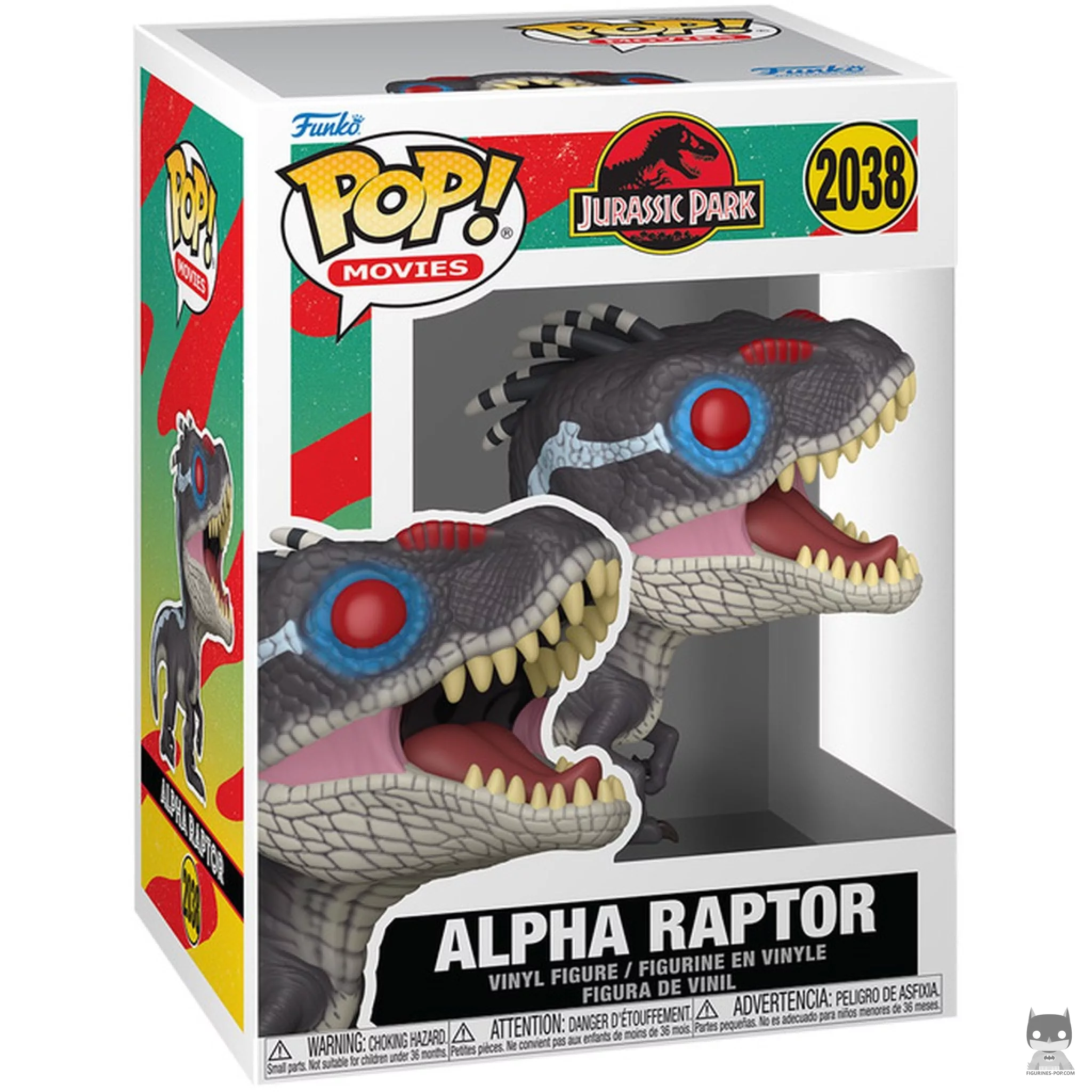 Alpha Raptor Funko Pop! figure in its box