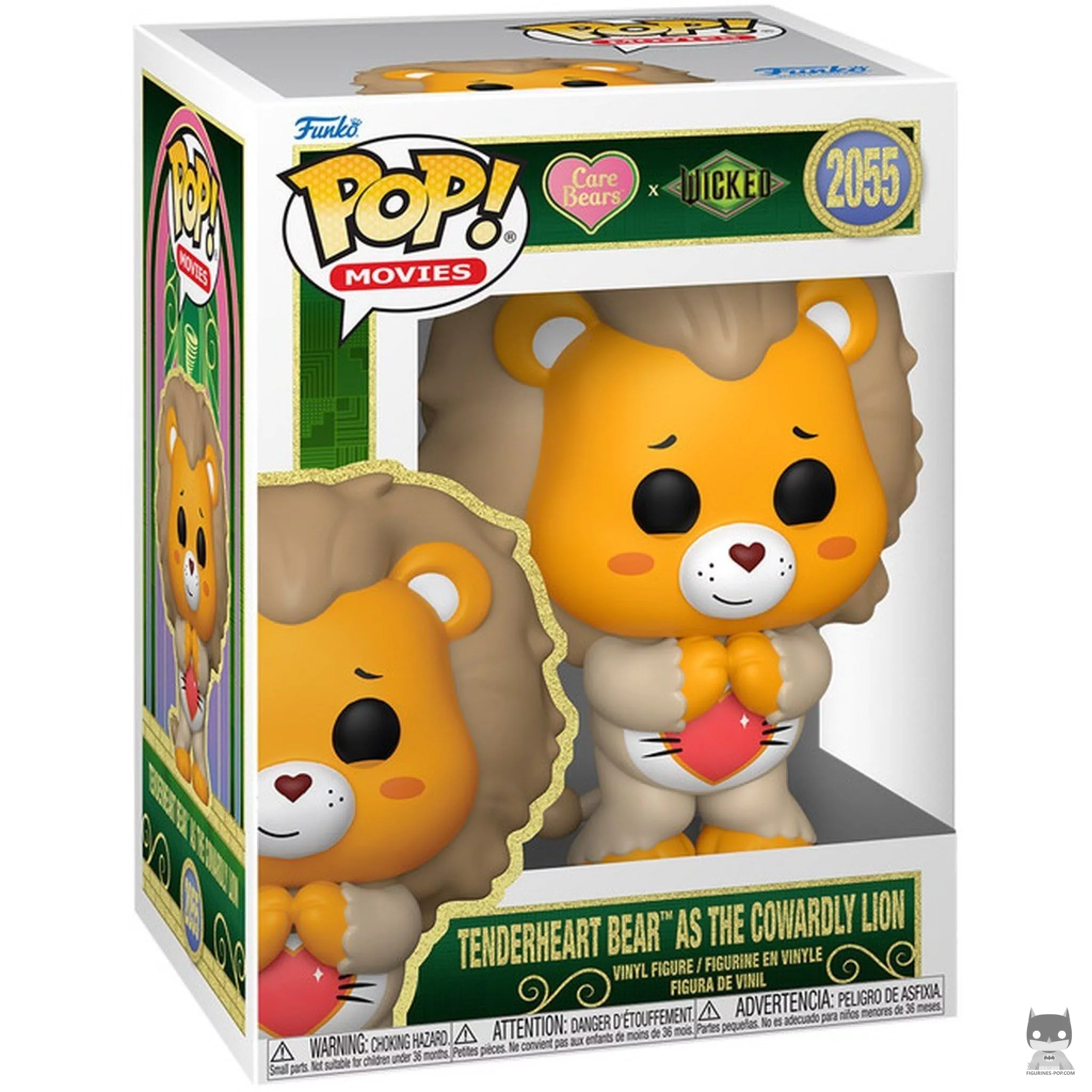 Tenderheart Bear as the Cowardly Lion Funko Pop! figure in its box