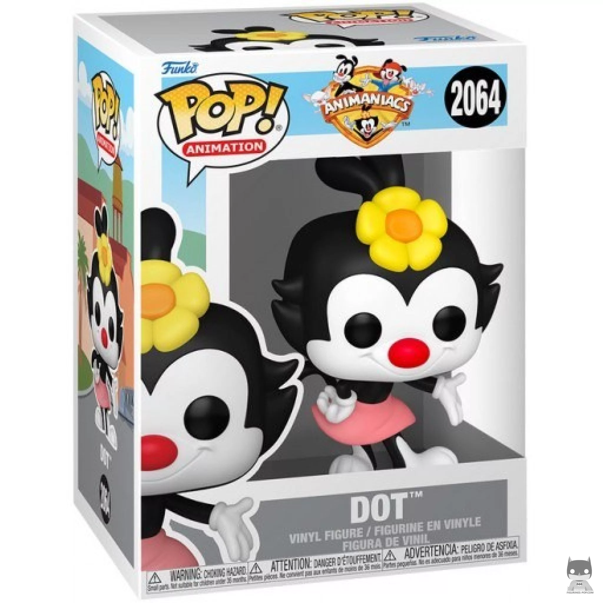 Dot Funko Pop! figure in its box