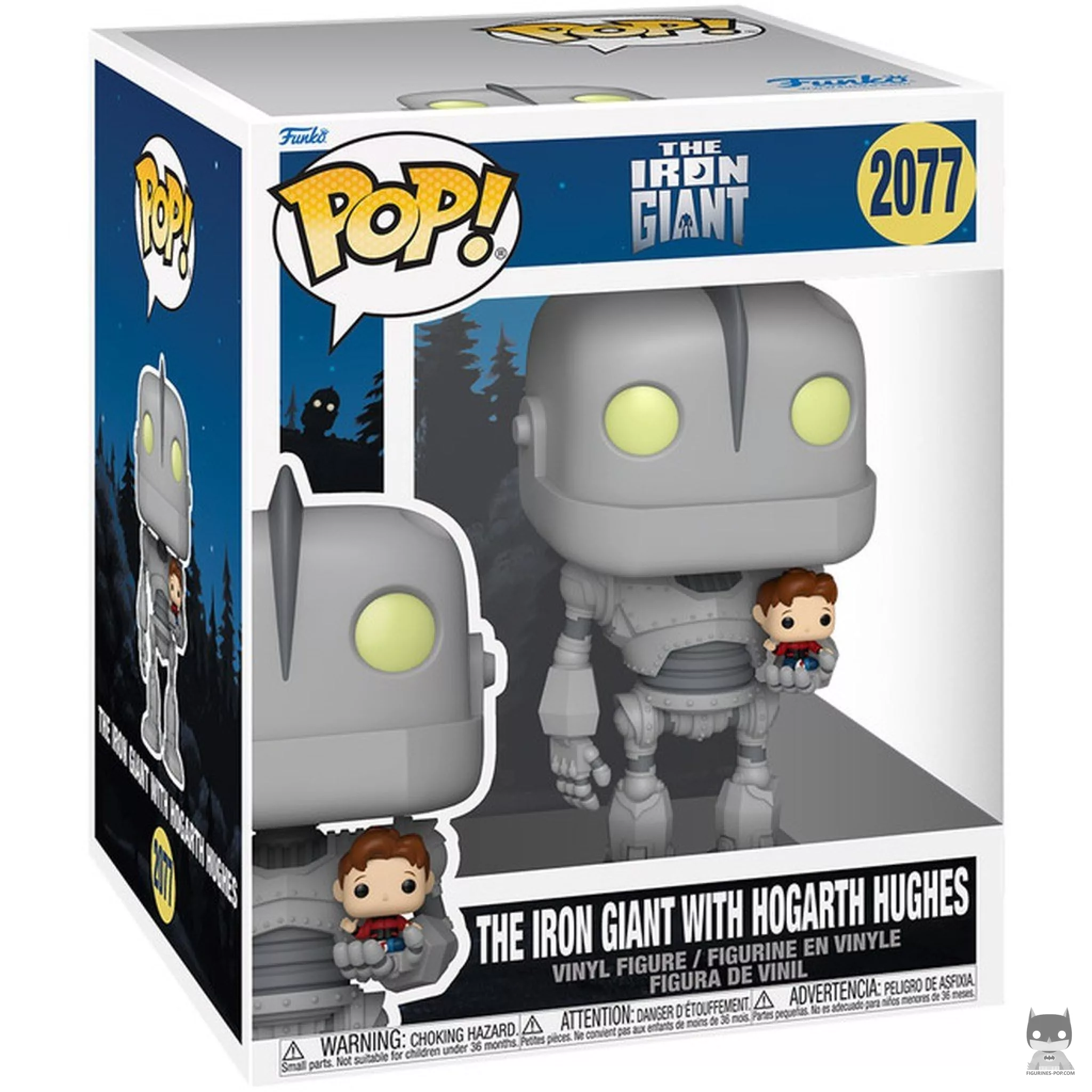 The Iron Giant with Hogarth Hughes (Supersized) Funko Pop! figure in its box