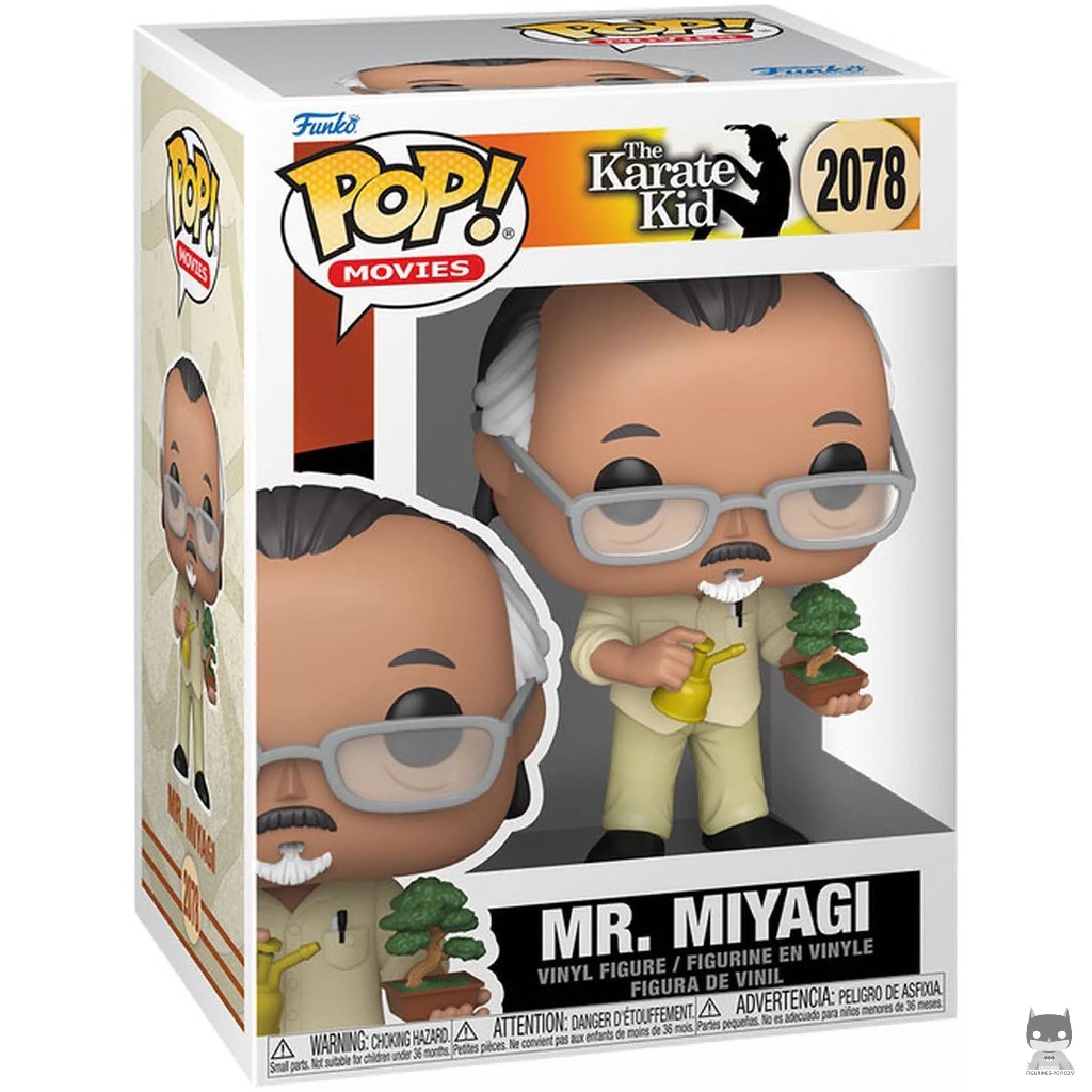 Mr. Miyagi with bonsai tree Funko Pop! figure in its box