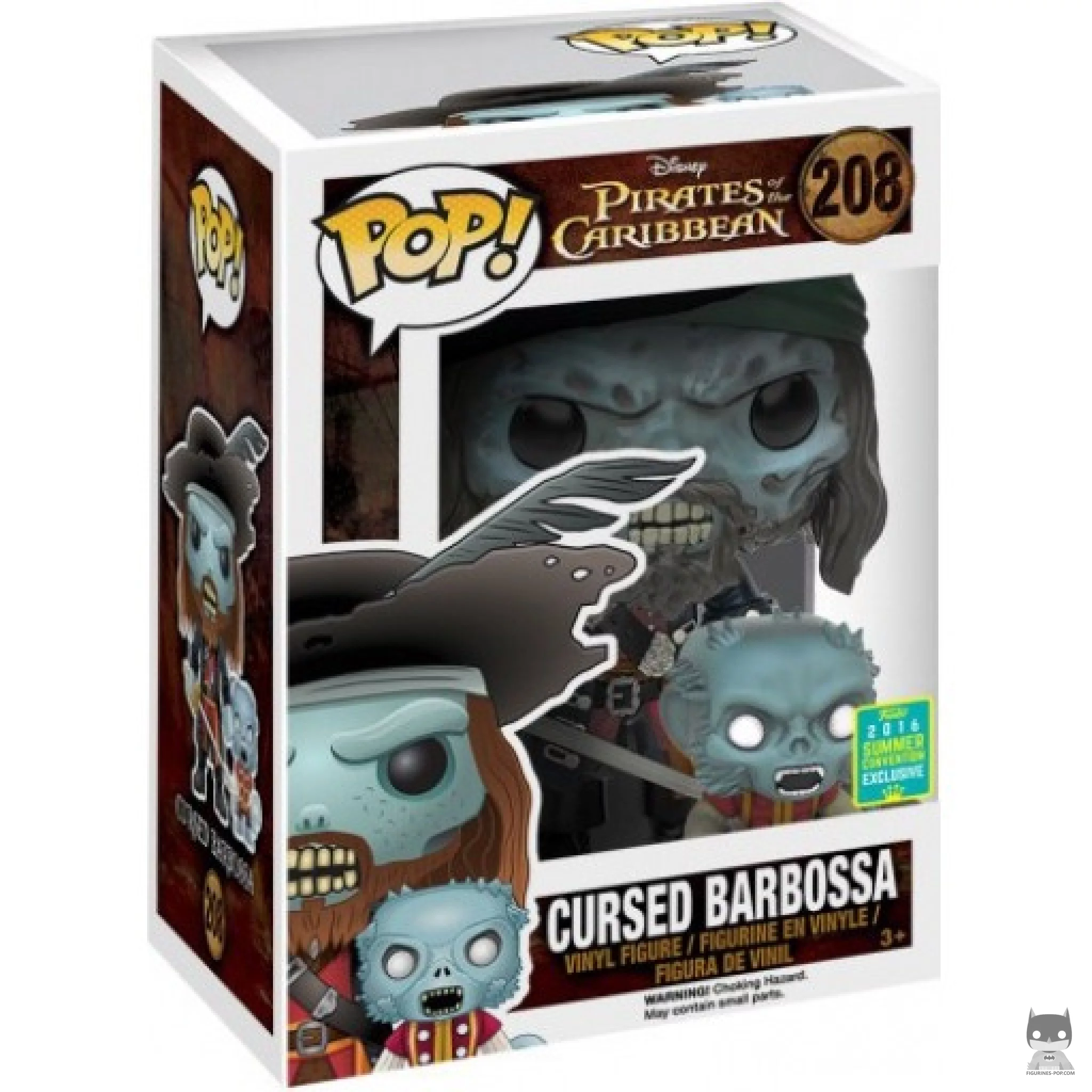 Cursed Barbossa with Monkey Funko Pop! figure in its box