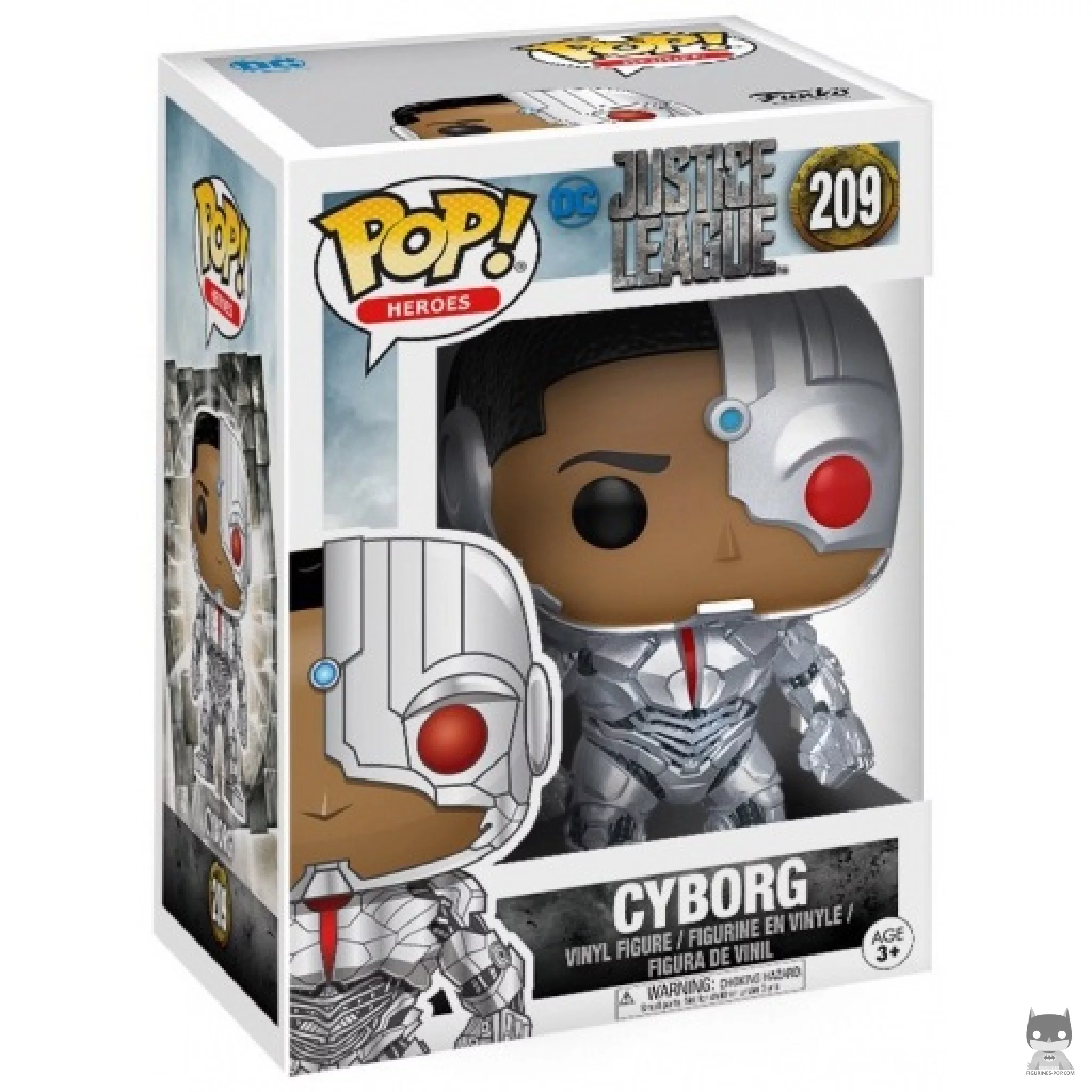 Cyborg Funko Pop! figure in its box