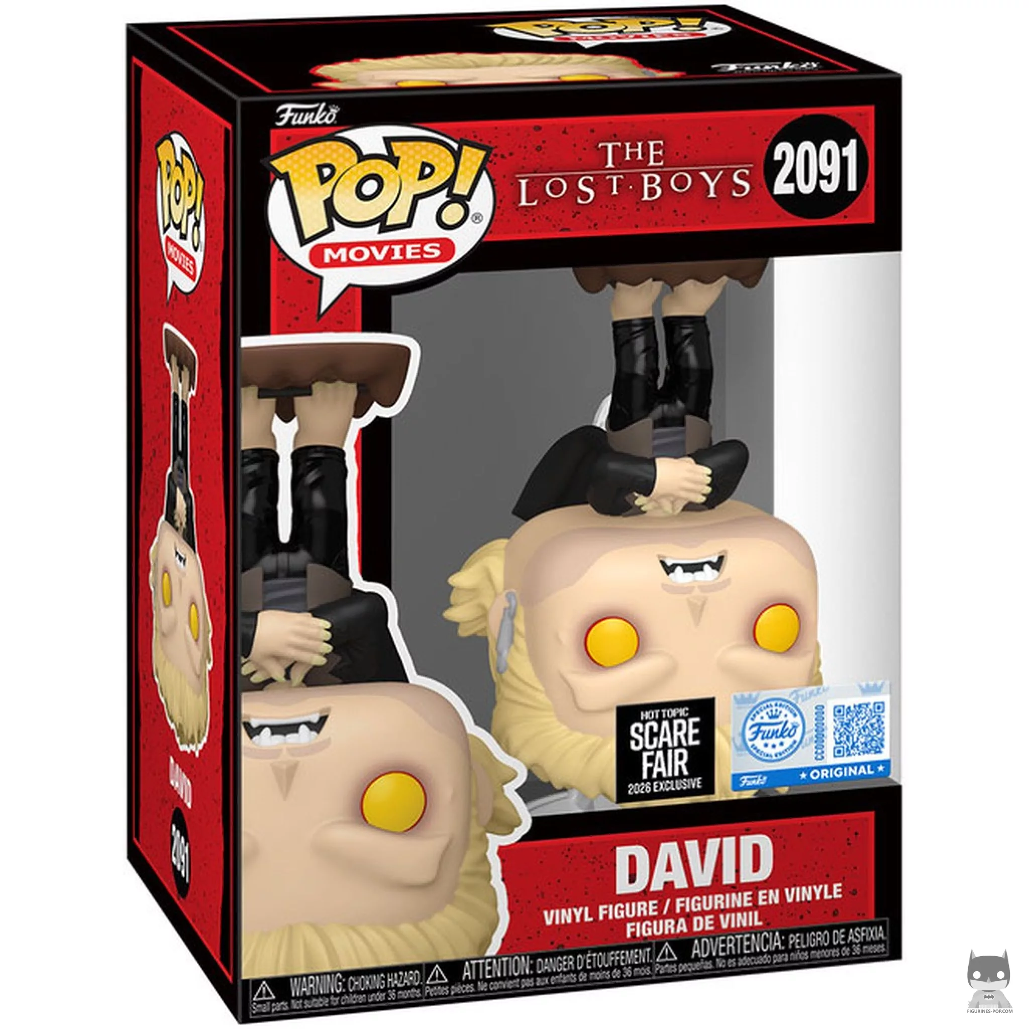 David (Hanging Upside Down) Funko Pop! figure in its box