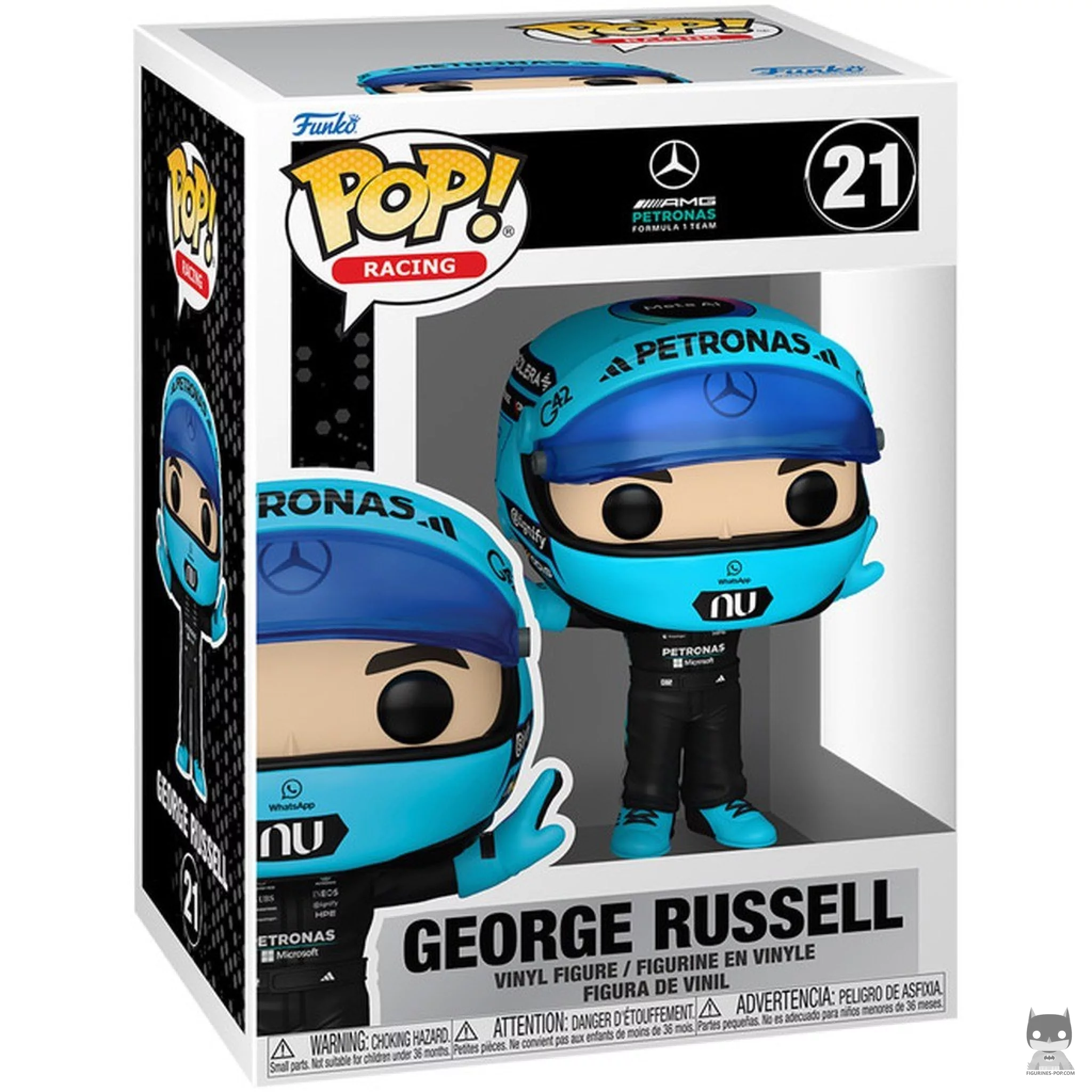 George Russell Funko Pop! figure in its box