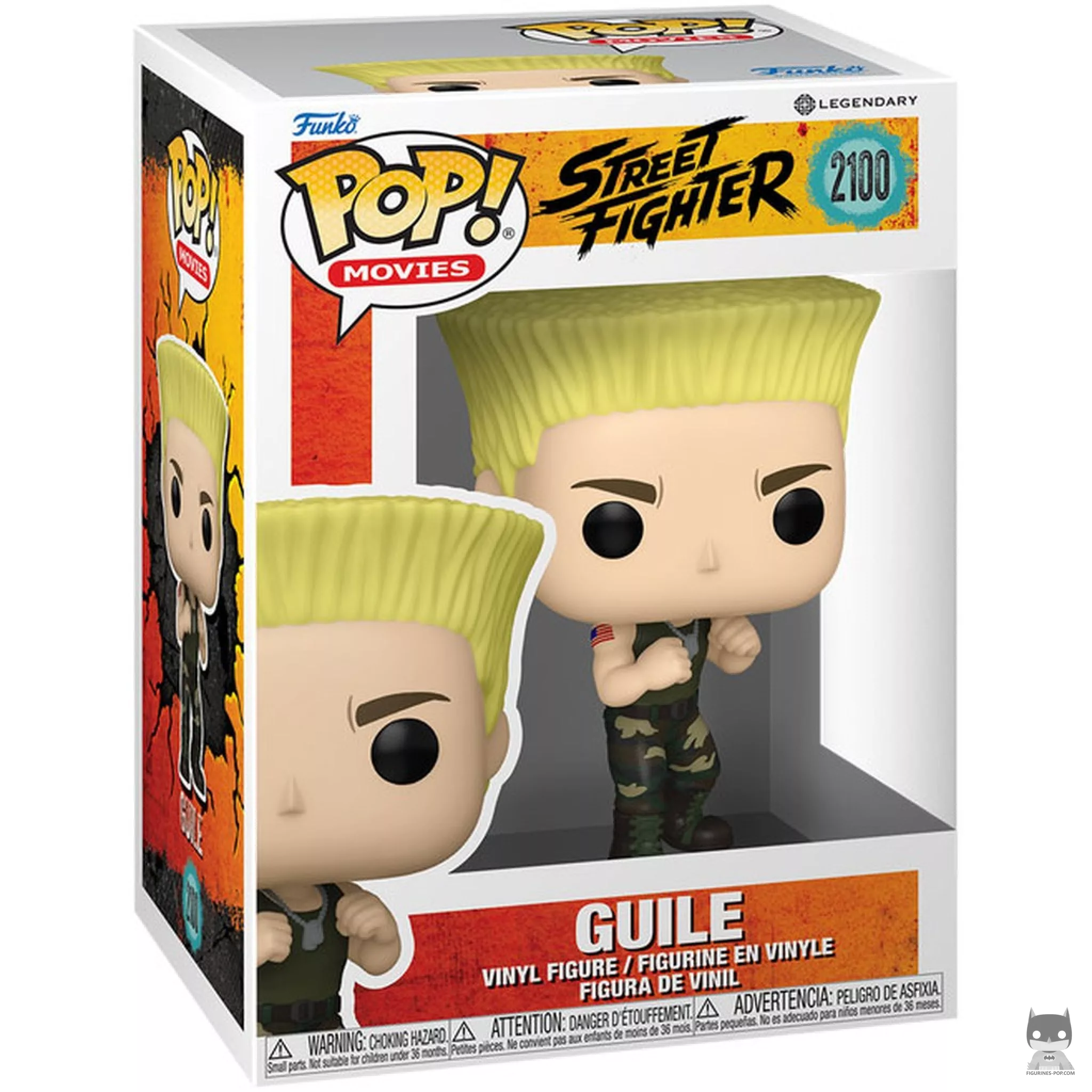 Guile Funko Pop! figure in its box