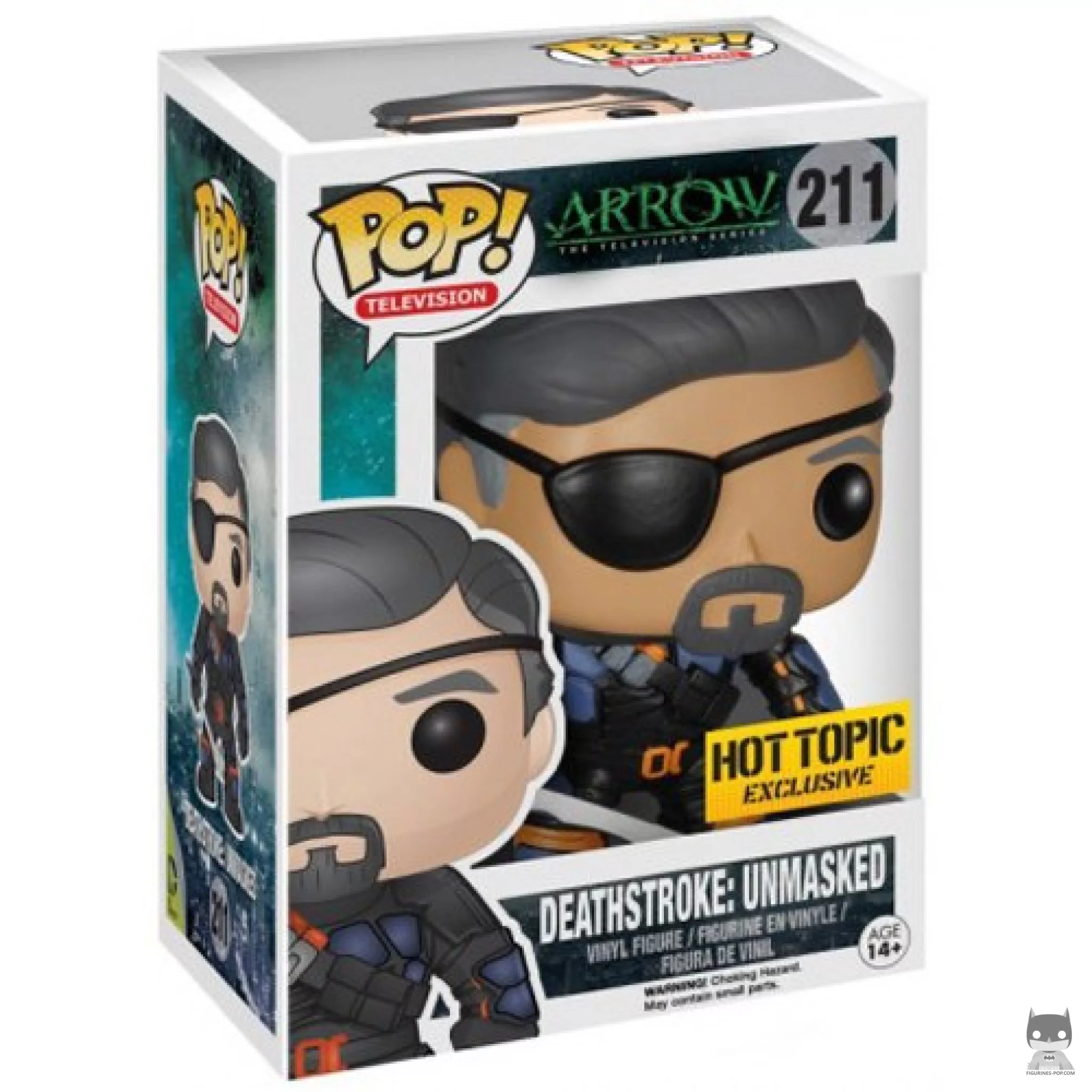 Deathstroke (Unmasked) Funko Pop! figure in its box