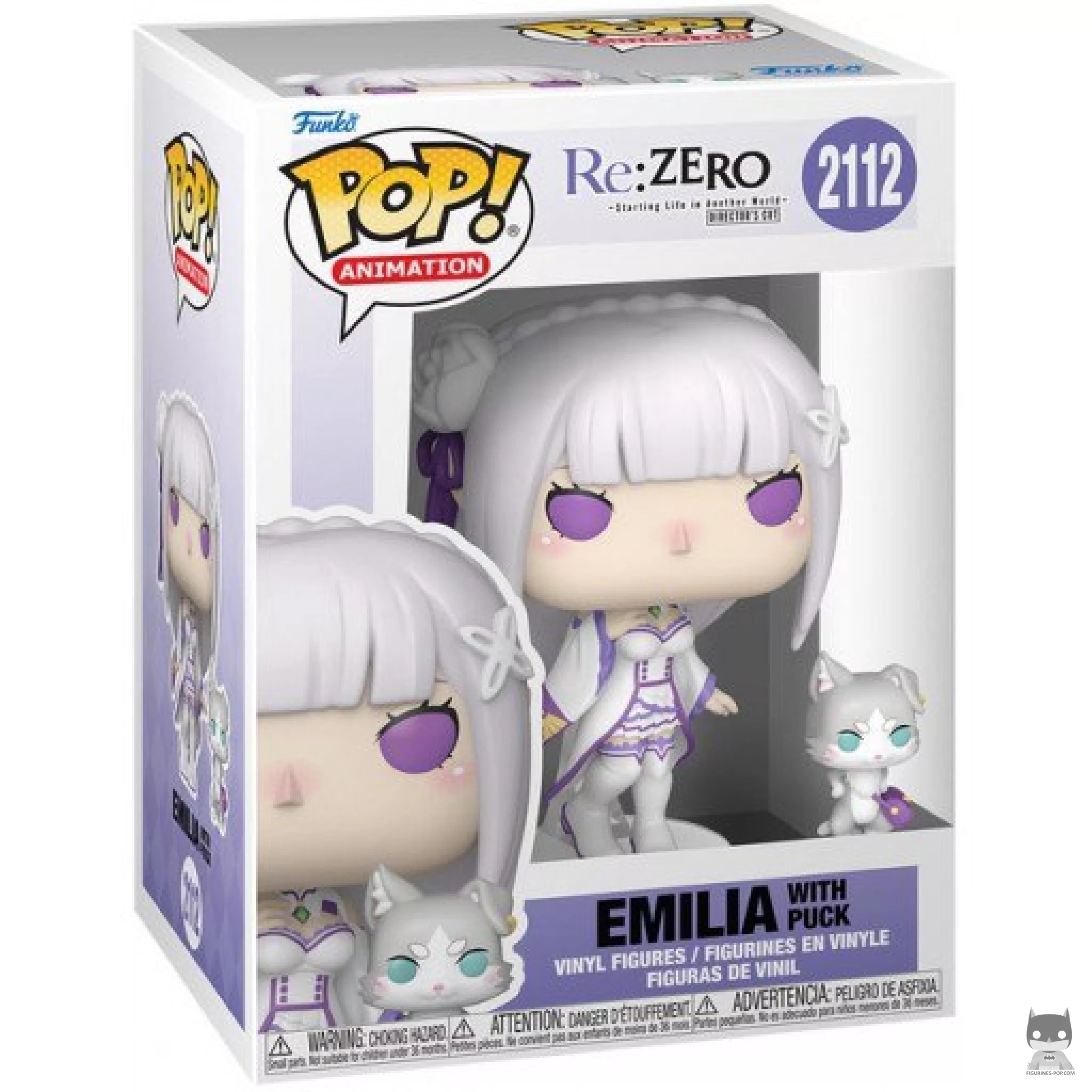 Emilia with Puck Funko Pop! figure in its box