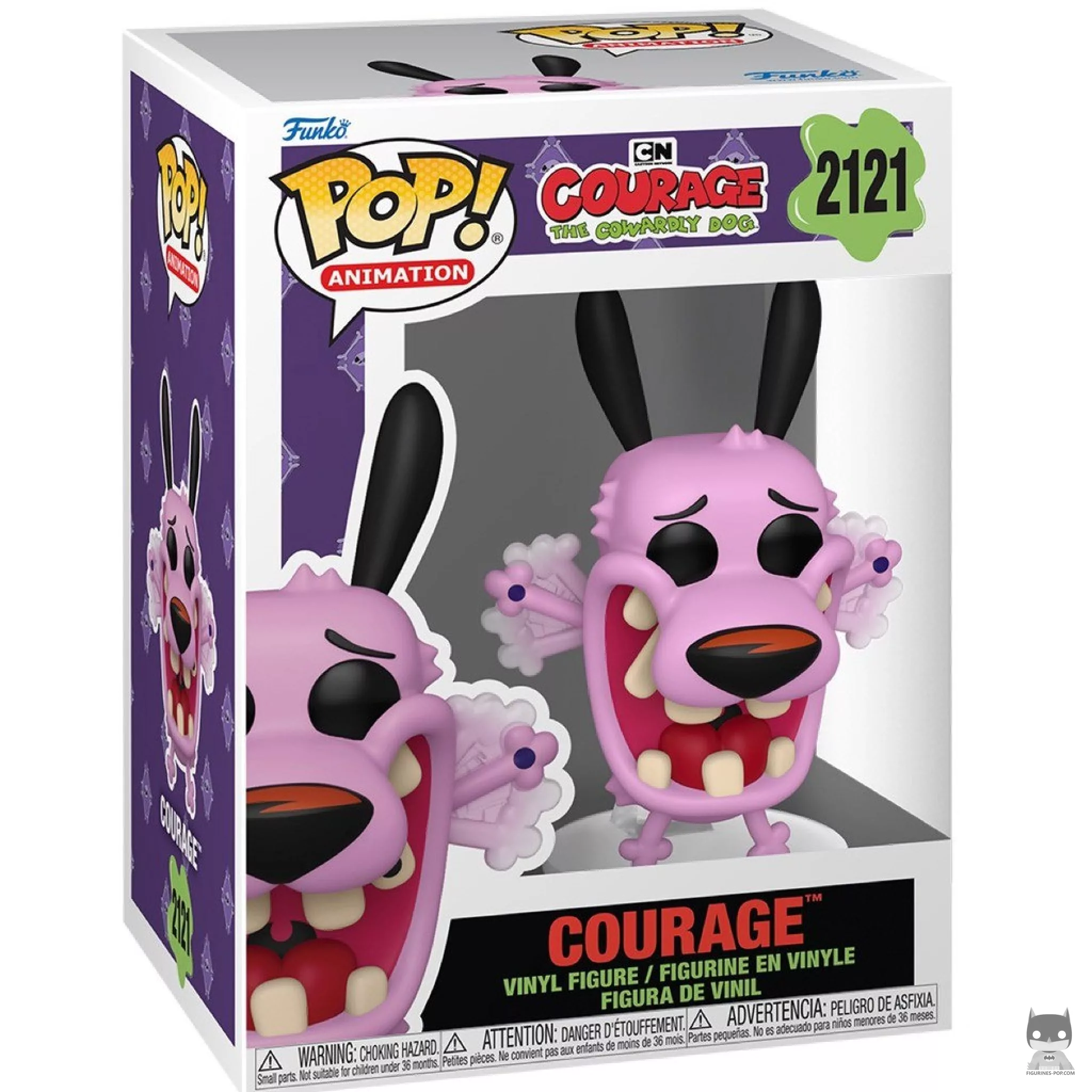 Courage Funko Pop! figure in its box