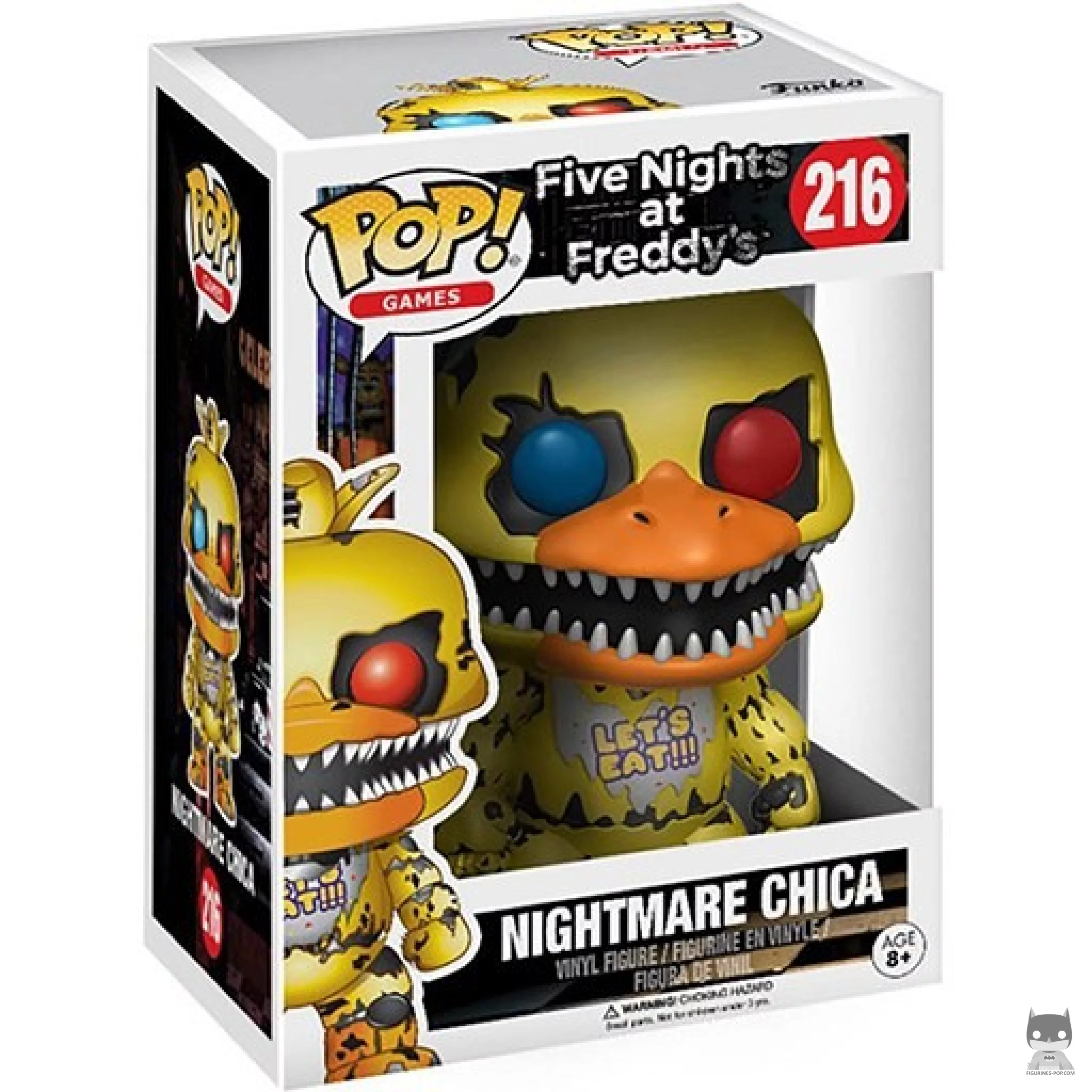 Chica the Chicken (Nightmare) Funko Pop! figure in its box